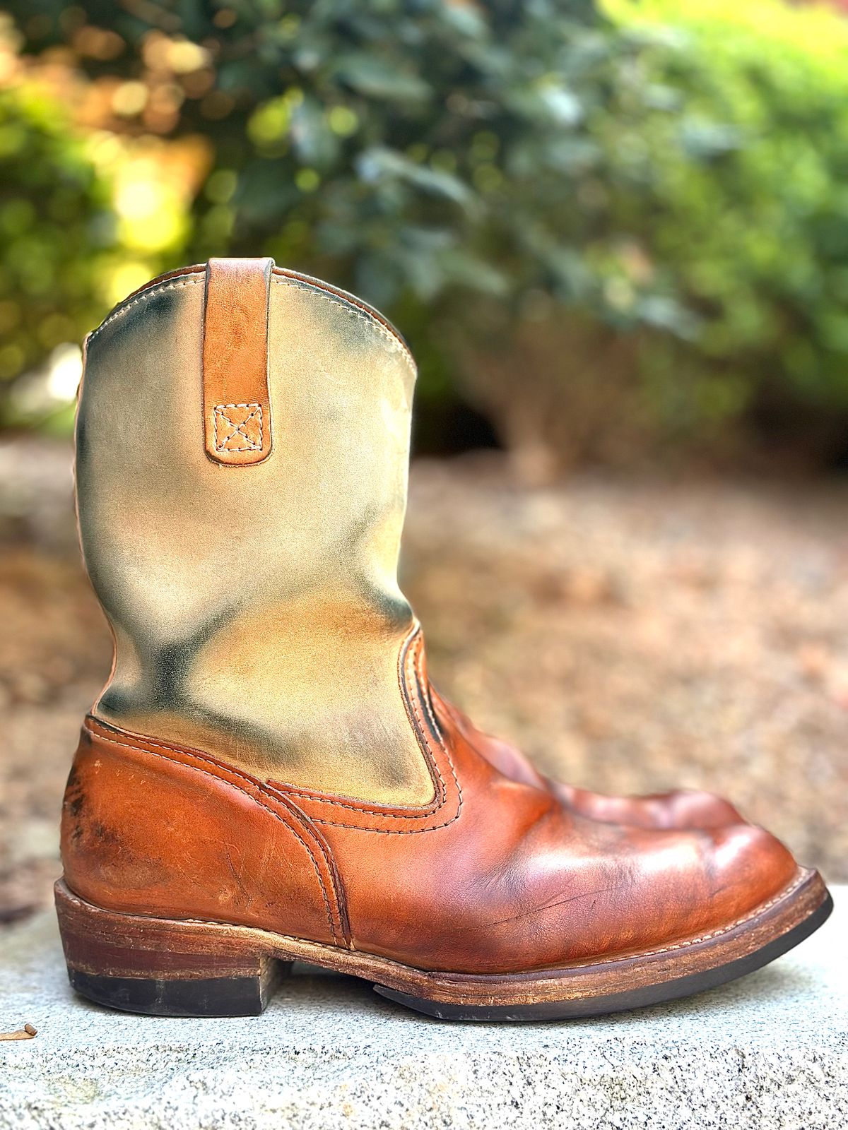 Photo by northsouthdenimguy on April 1, 2026 of the Wesco Morrison in Maryam Glazed Natural Horsehide.