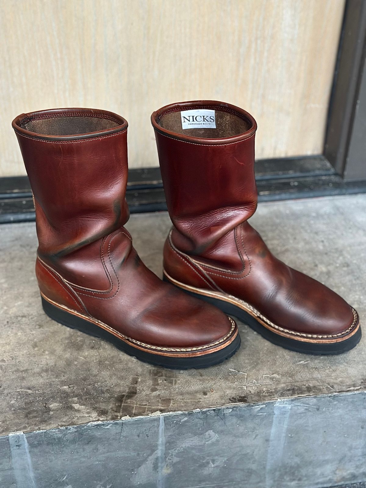 Photo by northsouthdenimguy on January 10, 2026 of the Nicks StationMaster in Seidel Brown Double Shot.