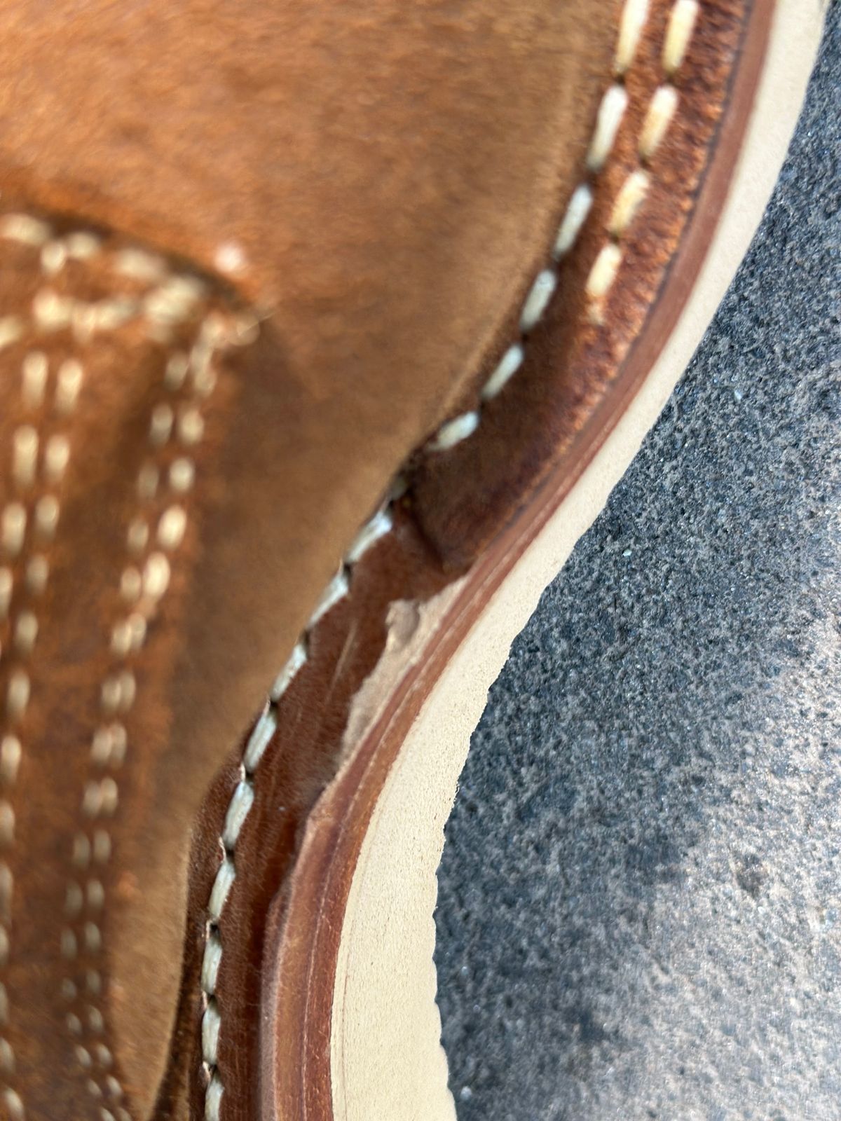 Photo by northsouthdenimguy on June 20, 2025 of the White's C350-CS in Seidel Distressed Roughout.