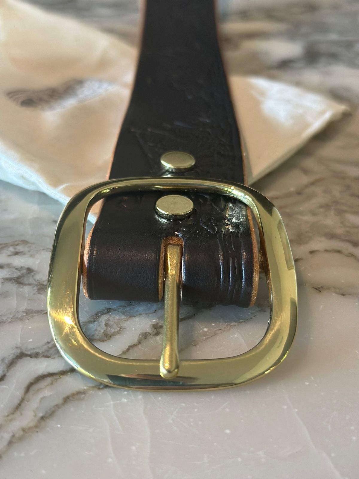 Photo by northsouthdenimguy on October 3, 2025 of the Harker Leather Works Kraken in Wickett & Craig Tan English Bridle.