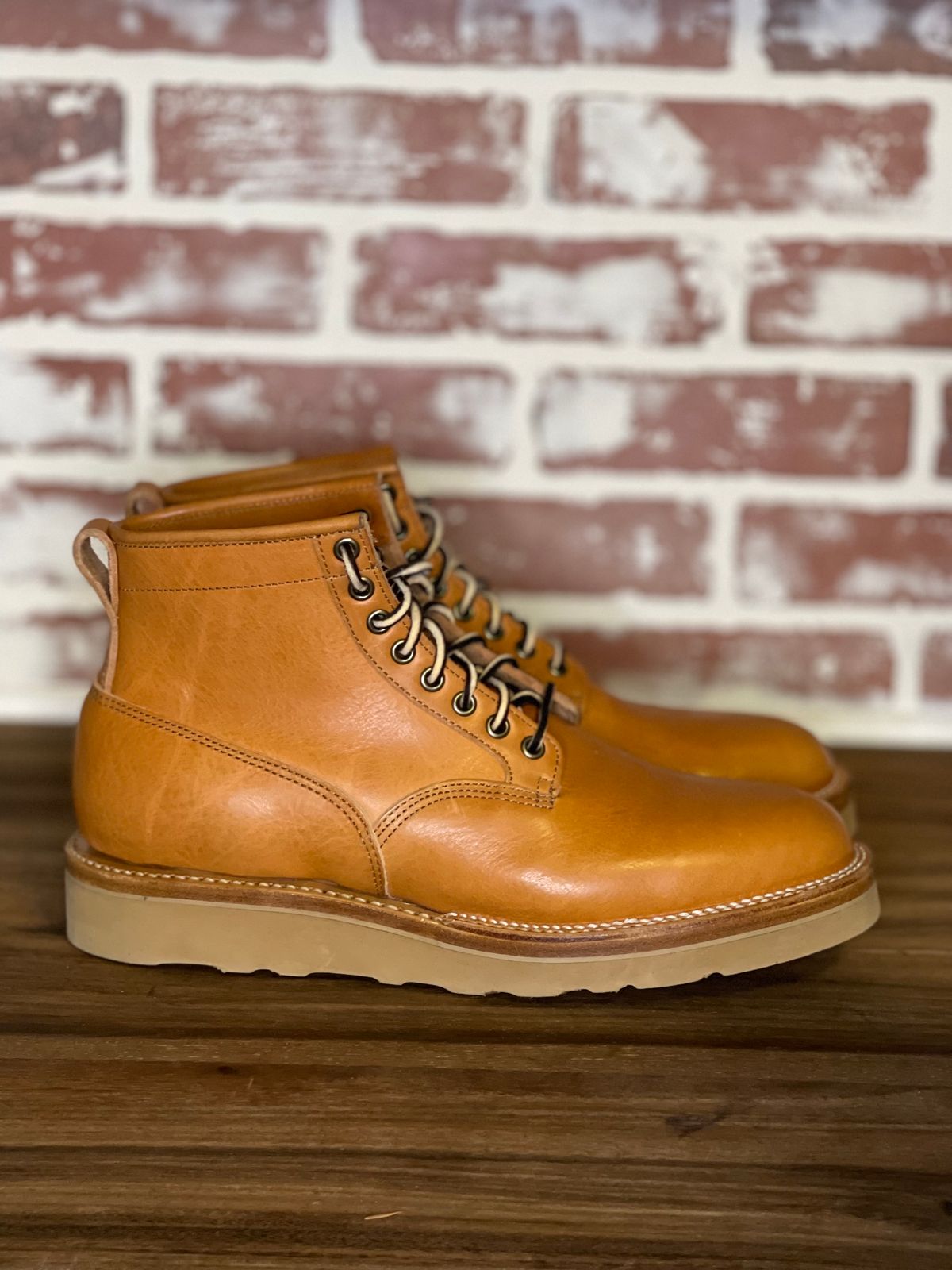 Photo by patinalfather on November 2, 2023 of the Viberg Scout Boot in Tochigi Natural Cowhide.