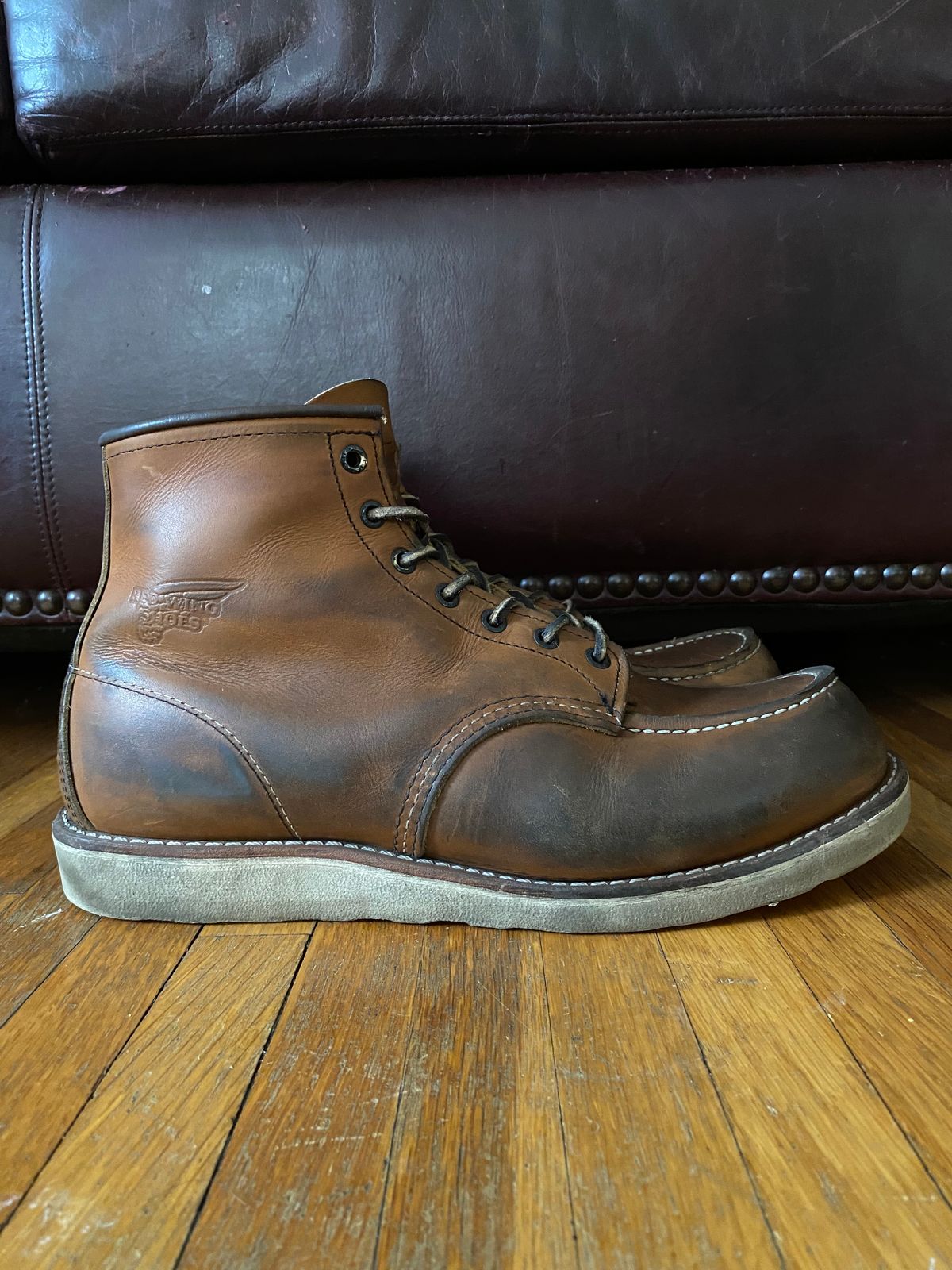 Photo by jslatt on December 5, 2022 of the Red Wing 6-Inch Classic Moc in S.B. Foot Oro Legacy.