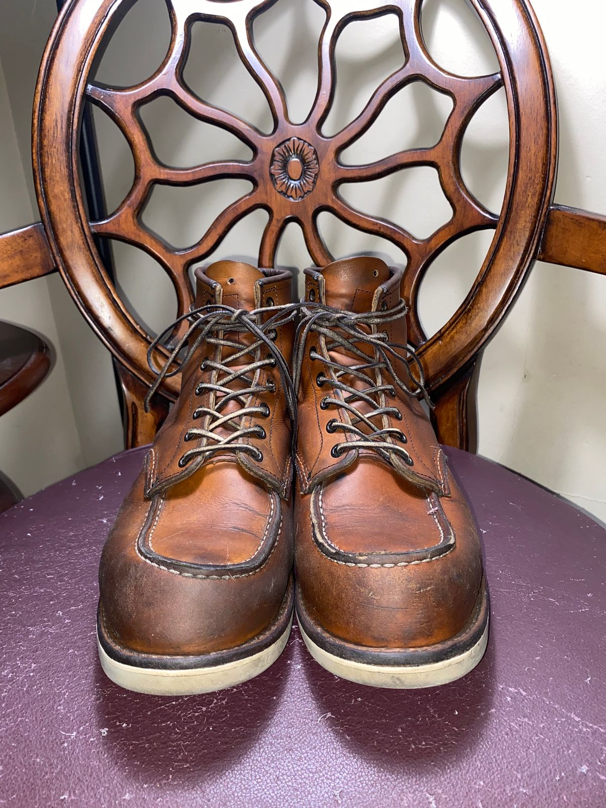 Photo by jslatt on February 3, 2023 of the Red Wing 6-Inch Classic Moc in S.B. Foot Oro Legacy.