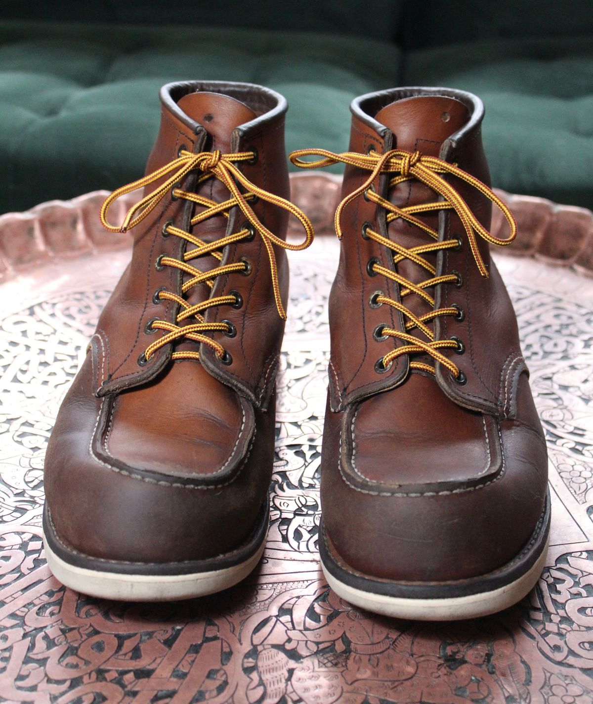 Photo by jslatt on April 5, 2023 of the Red Wing 6-Inch Classic Moc in S.B. Foot Oro Legacy.