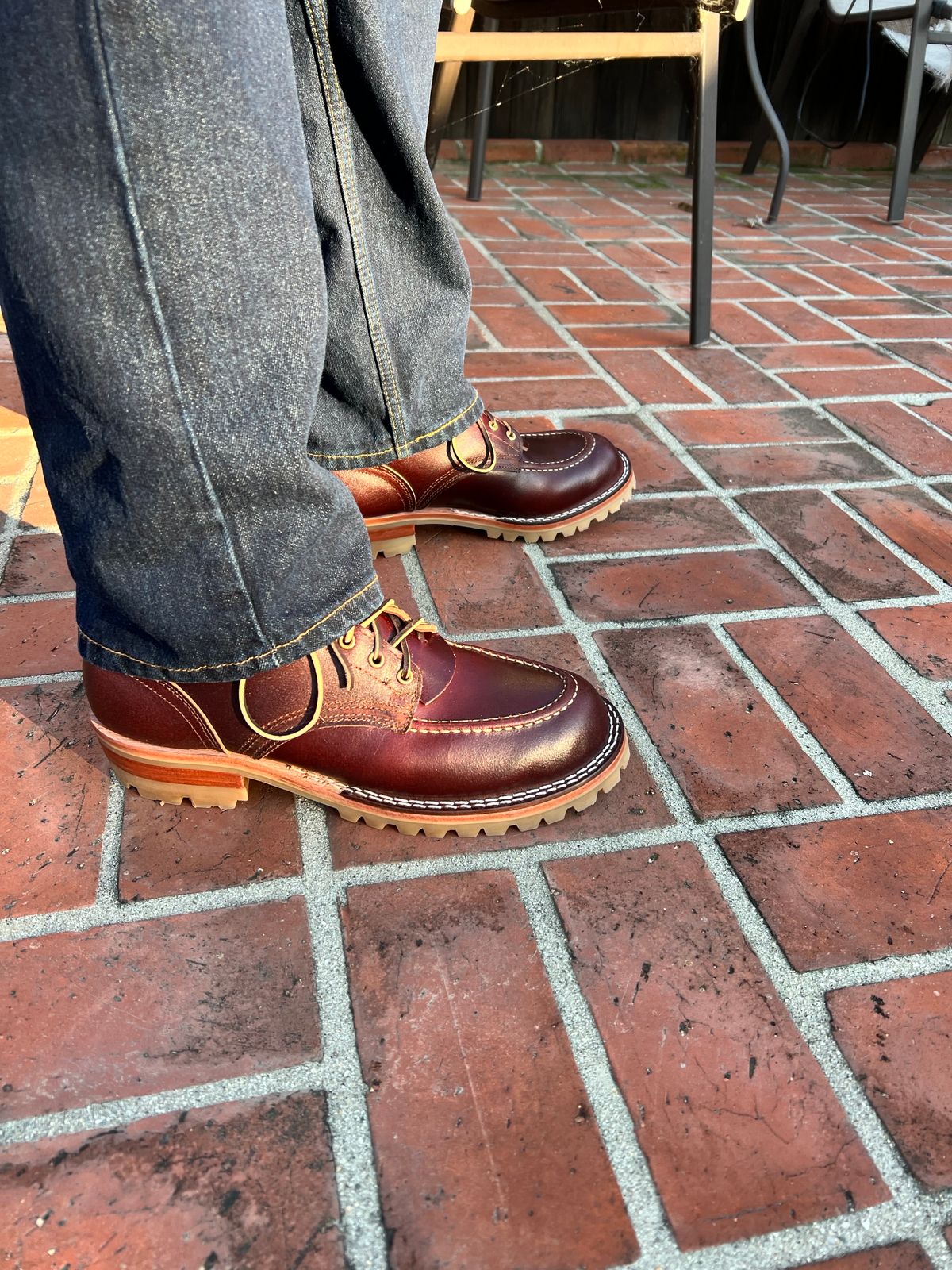 Photo by Snailchang on January 10, 2024 of the Nicks Moc Toe in Horween Tan Waxed Flesh.