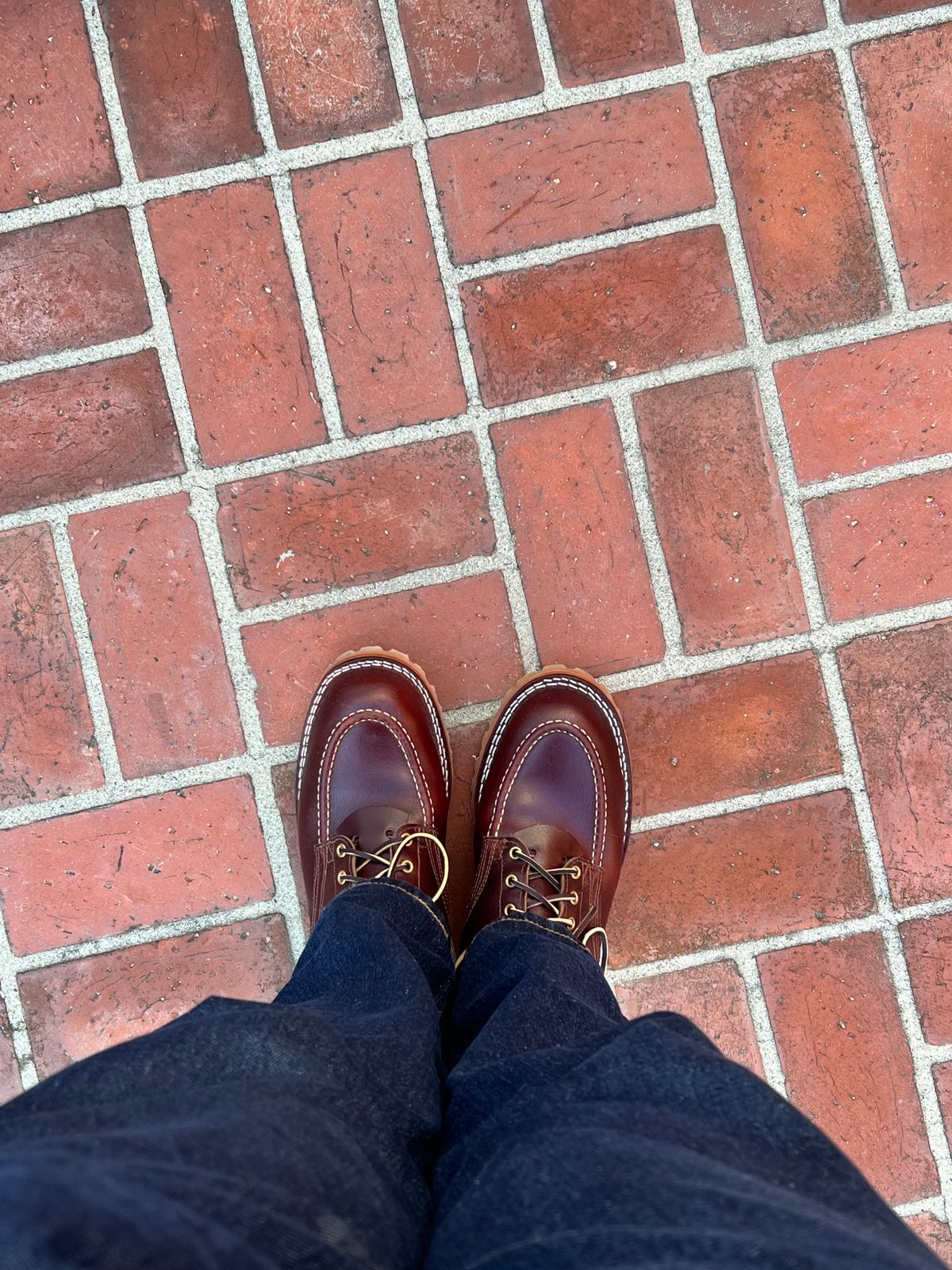 Photo by Snailchang on January 10, 2024 of the Nicks Moc Toe in Horween Tan Waxed Flesh.