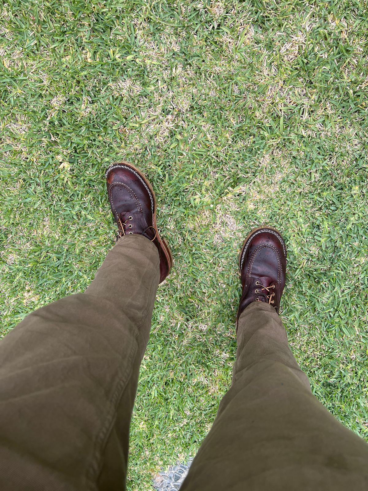 Photo by Snailchang on June 2, 2024 of the Nicks Moc Toe in Horween Tan Waxed Flesh.