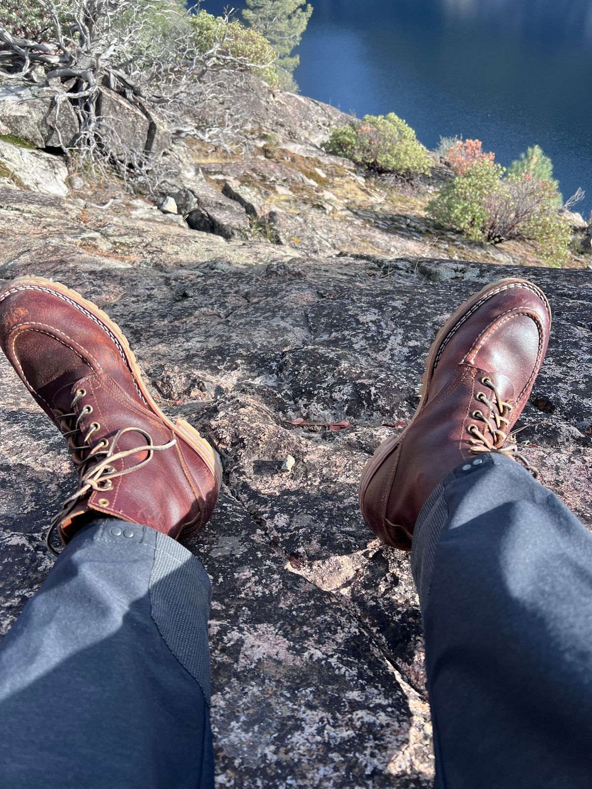 Photo by Snailchang on December 18, 2024 of the Nicks Moc Toe in Horween Tan Waxed Flesh.