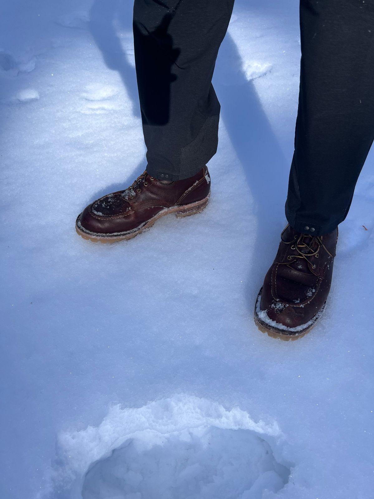 Photo by Snailchang on December 18, 2024 of the Nicks Moc Toe in Horween Tan Waxed Flesh.
