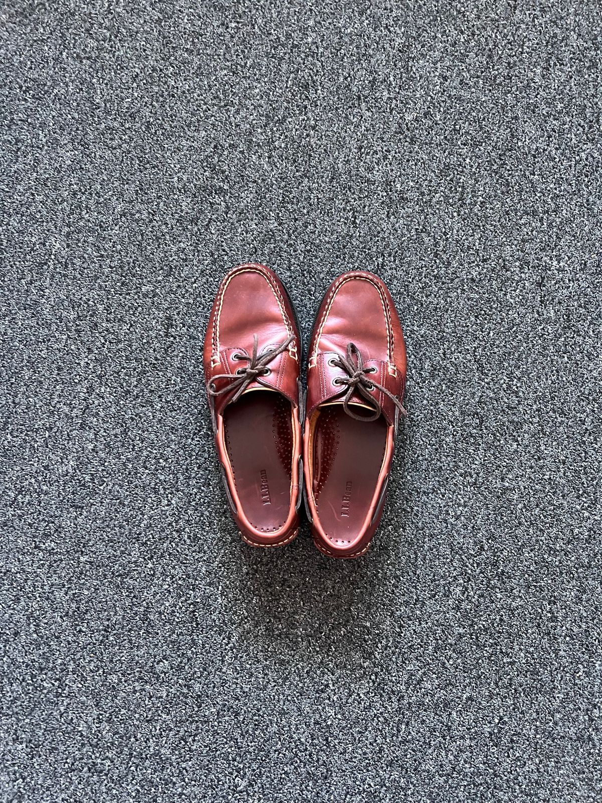 Photo by Snailchang on March 17, 2025 of the L.L.Bean Casco Bay Boat Shoe in Canyon Brown Leathwr.