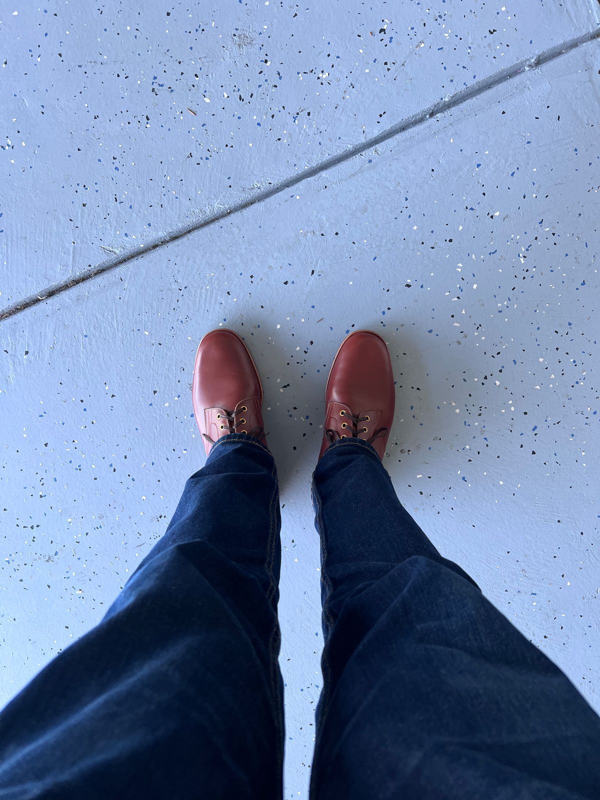 Photo by Snailchang on April 5, 2025 of the Iron Boots The Chosen One in Seidel Brown Double Shot.