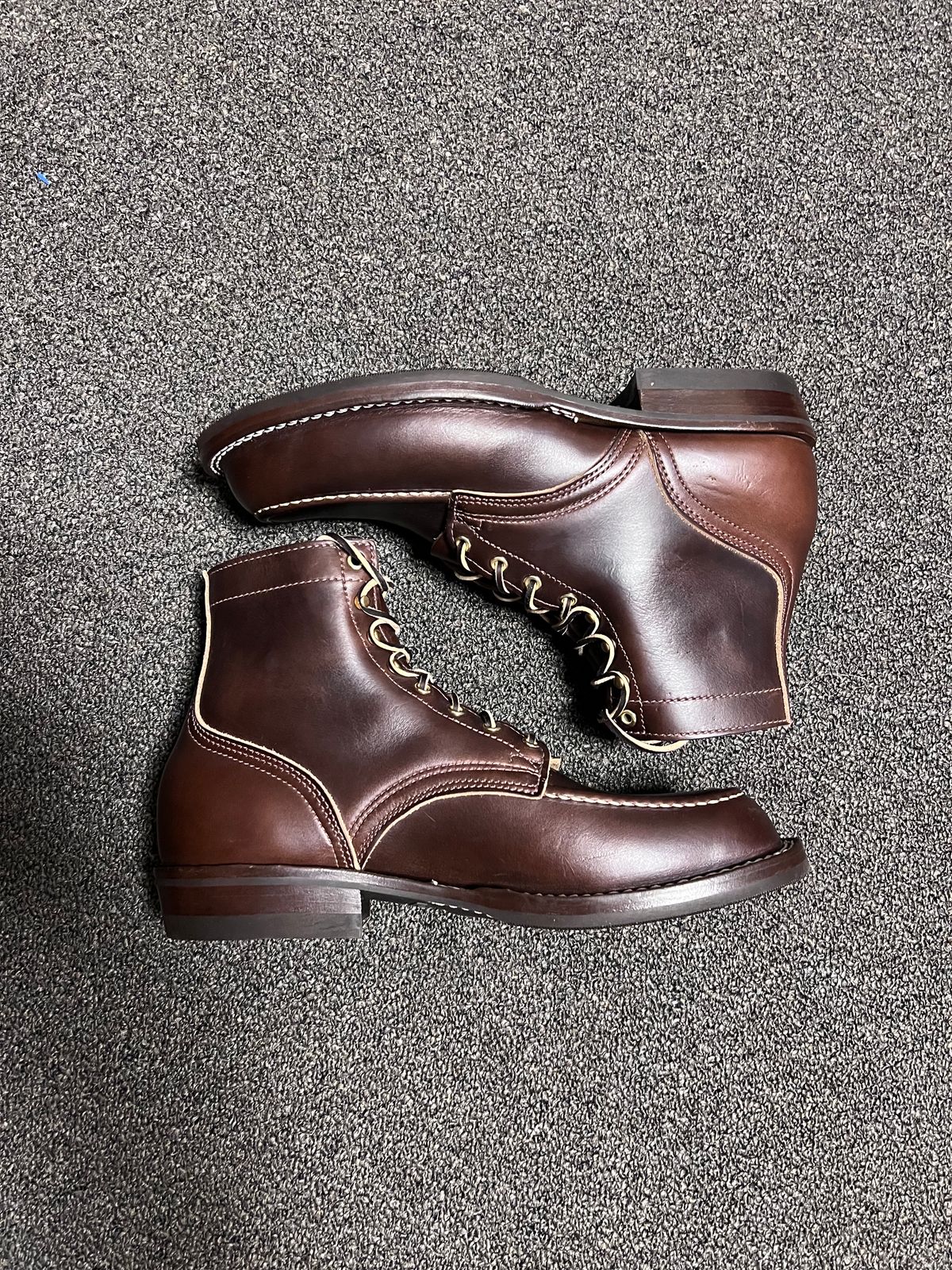 Photo by Snailchang on May 14, 2024 of the Nicks Moc Toe in Horween Brown Chromexcel.