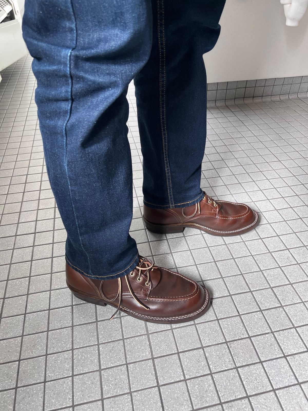 Photo by Snailchang on September 21, 2024 of the Nicks Moc Toe in Horween Brown Chromexcel.