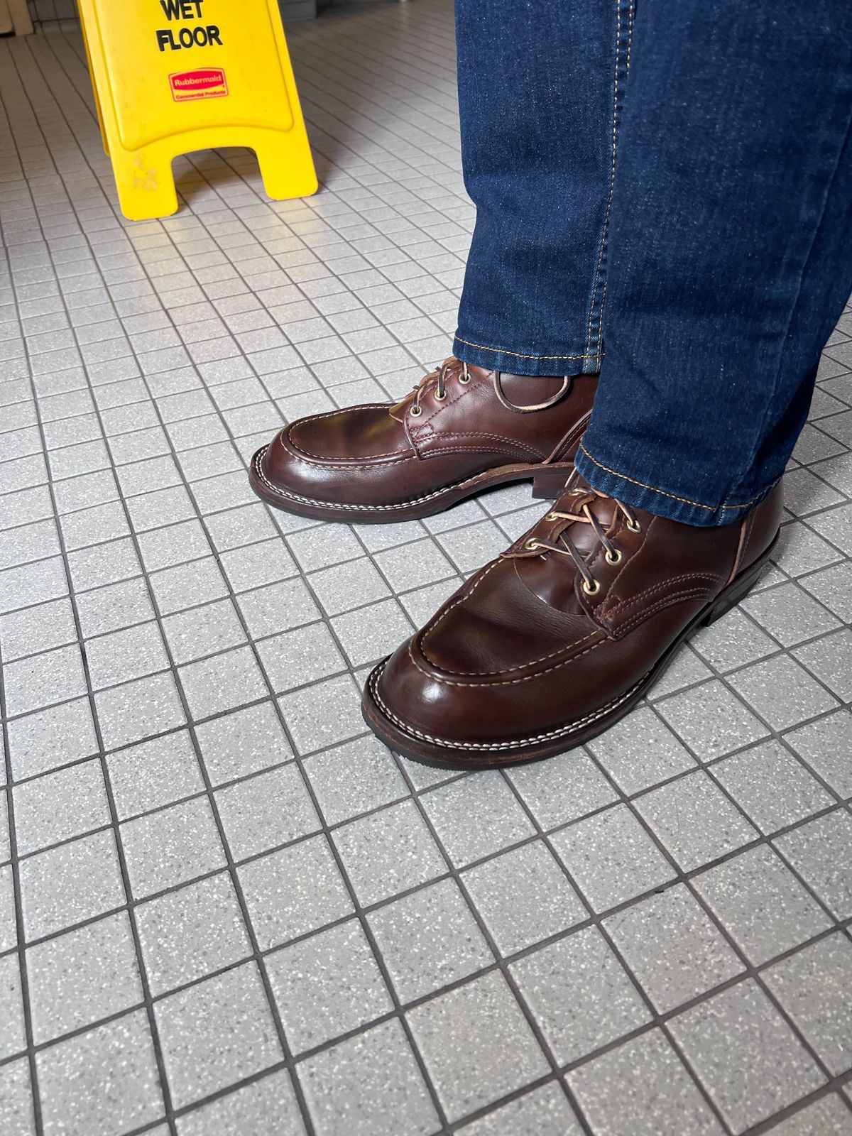 Photo by Snailchang on October 9, 2024 of the Nicks Moc Toe in Horween Brown Chromexcel.