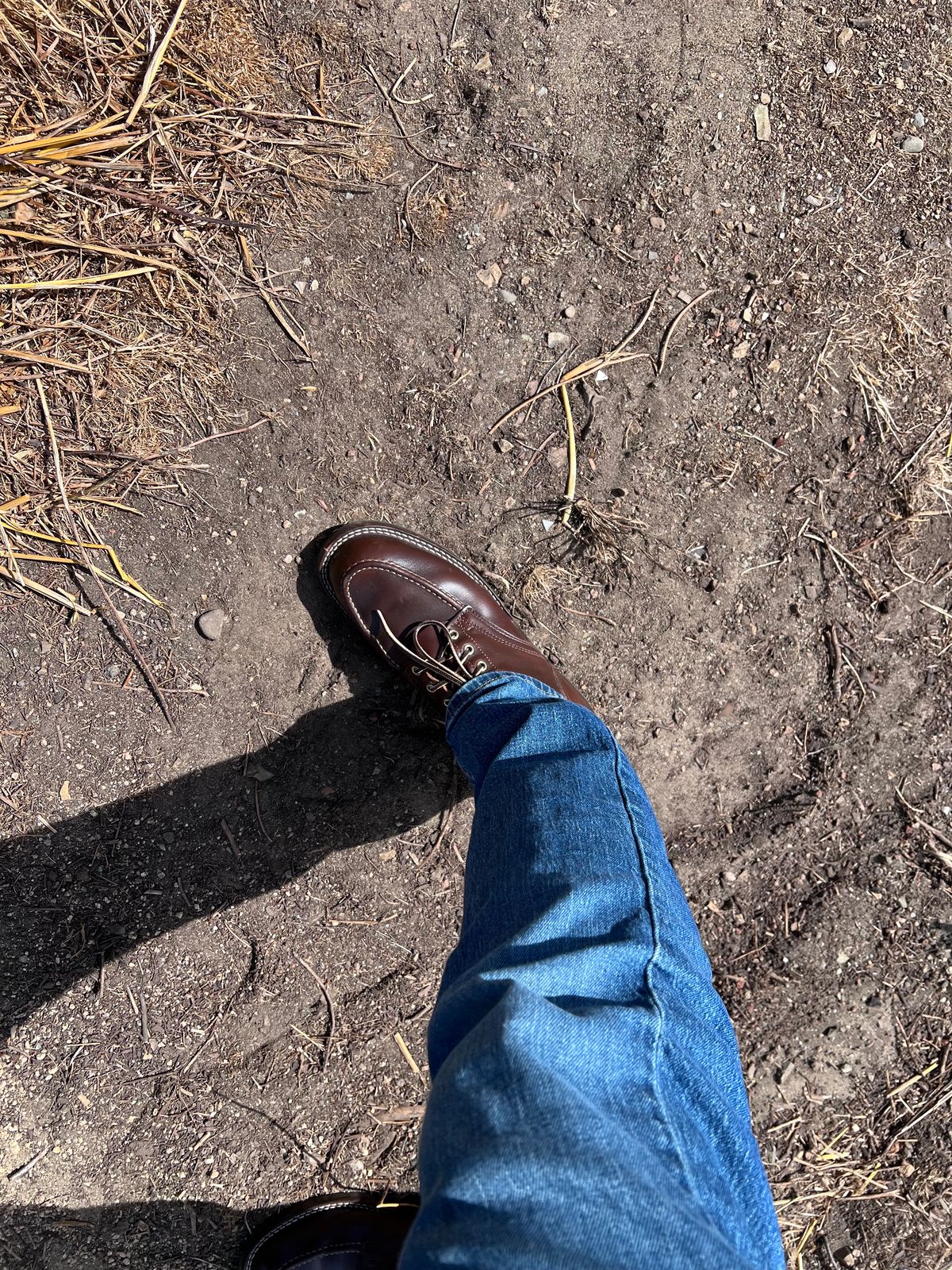 Photo by Snailchang on October 10, 2024 of the Nicks Moc Toe in Horween Brown Chromexcel.