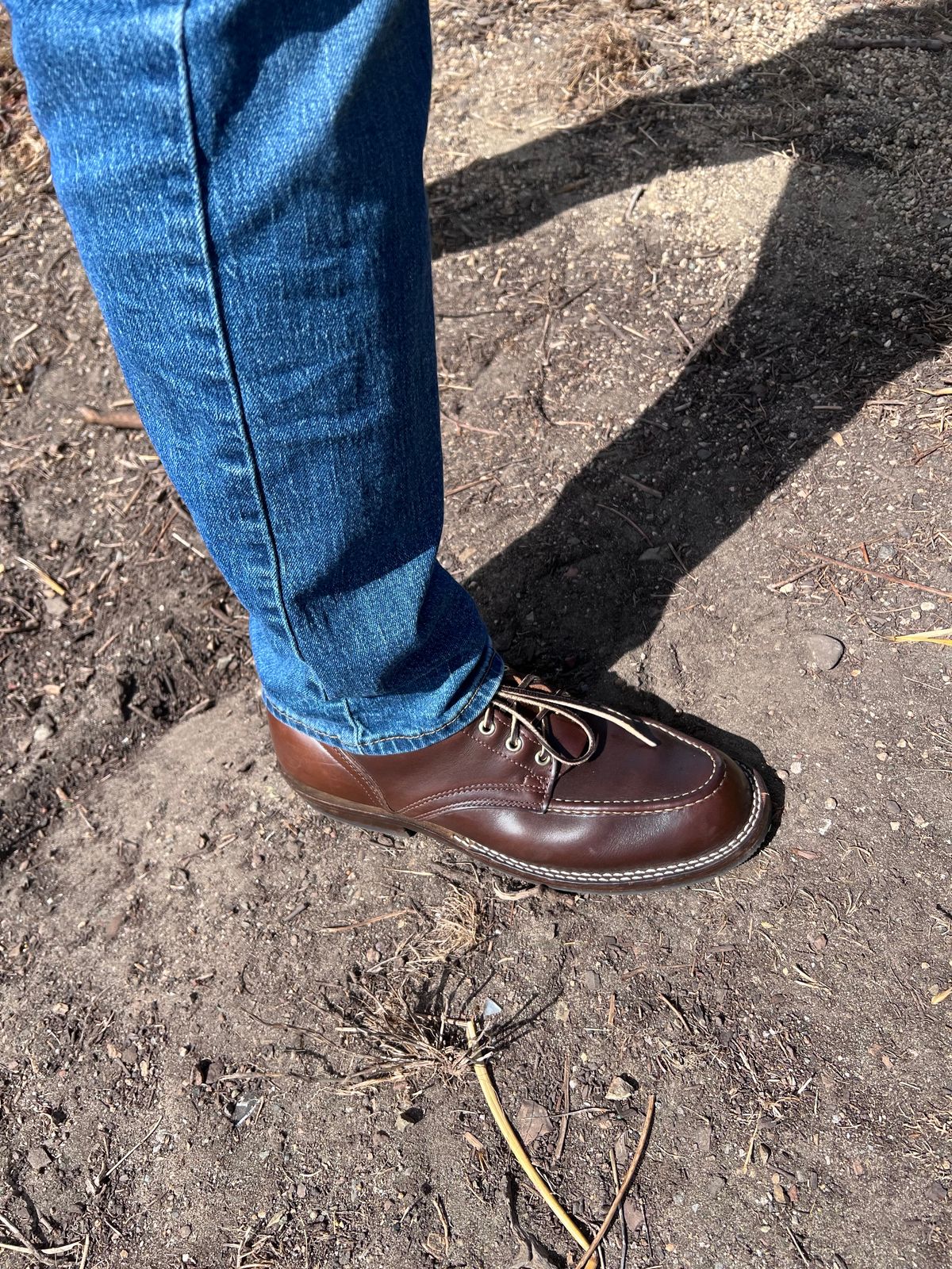 Photo by Snailchang on October 10, 2024 of the Nicks Moc Toe in Horween Brown Chromexcel.
