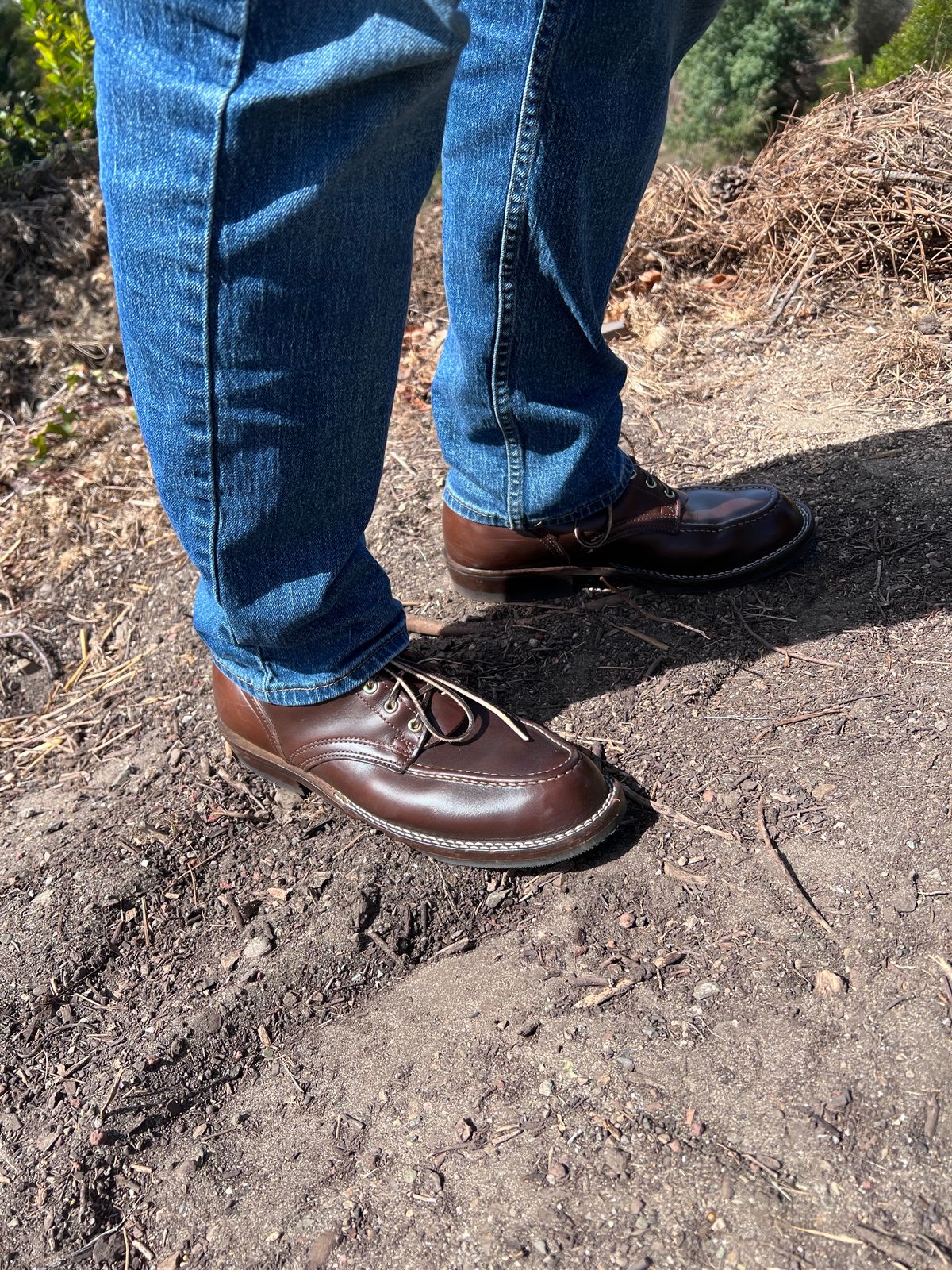 Photo by Snailchang on October 10, 2024 of the Nicks Moc Toe in Horween Brown Chromexcel.