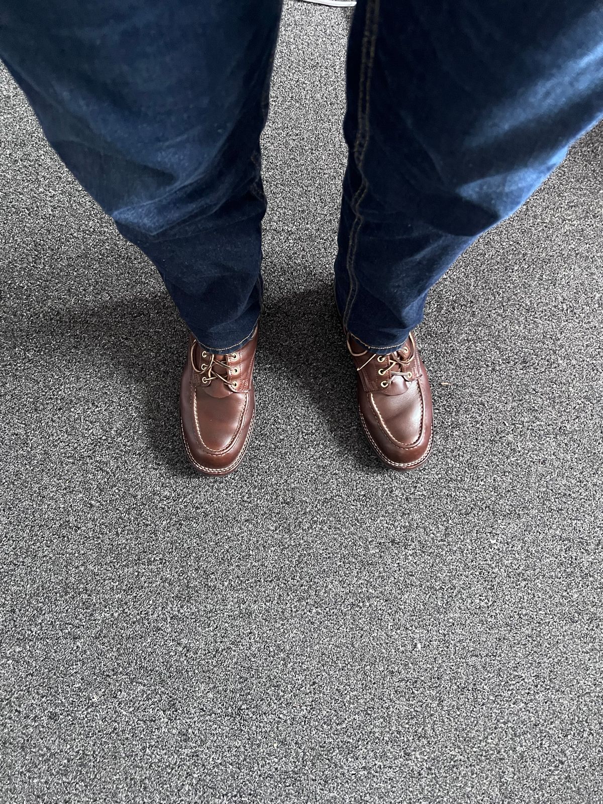 Photo by Snailchang on November 21, 2024 of the Nicks Moc Toe in Horween Brown Chromexcel.