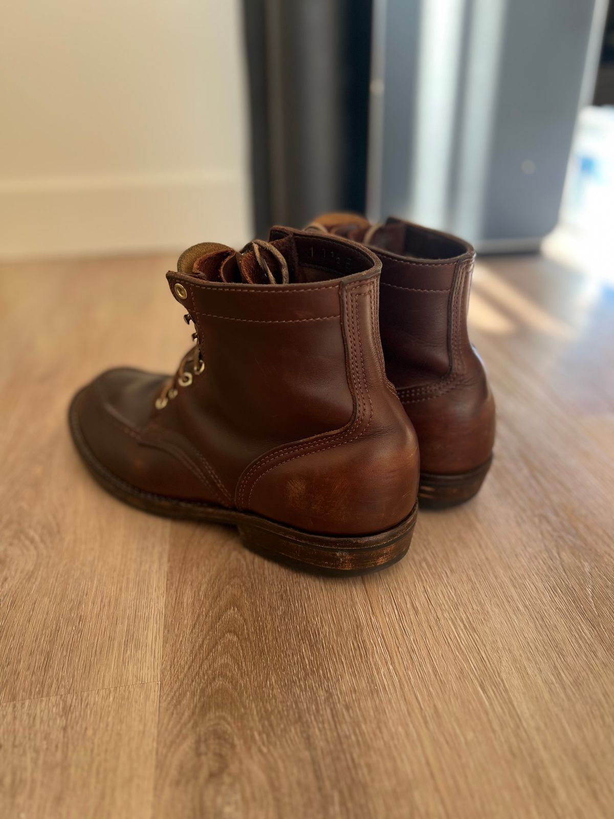 Photo by Snailchang on September 12, 2025 of the Nicks Moc Toe in Horween Brown Chromexcel.