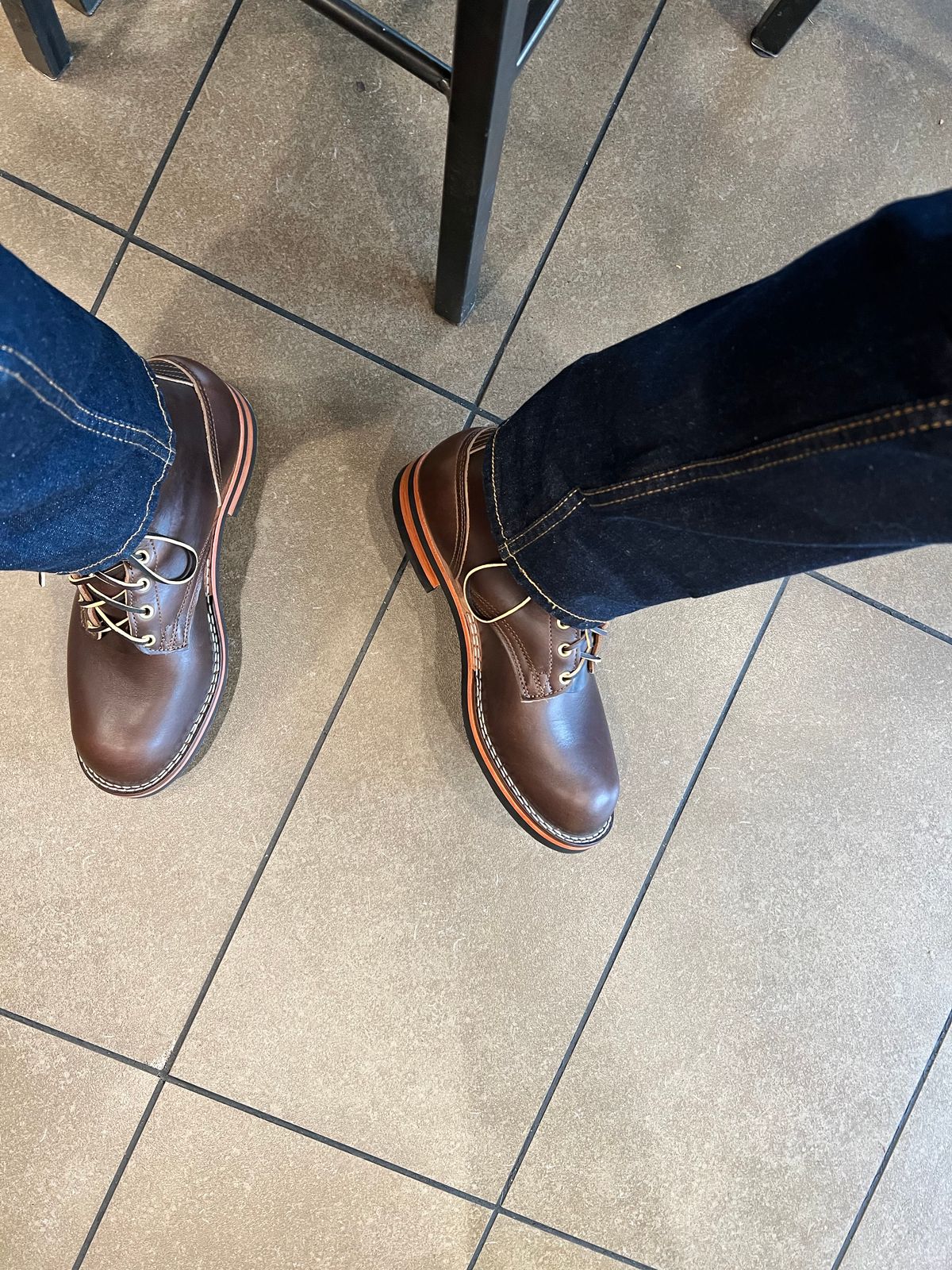 Photo by Snailchang on December 22, 2023 of the Nicks Falcon in Horween Brown Chromexcel.
