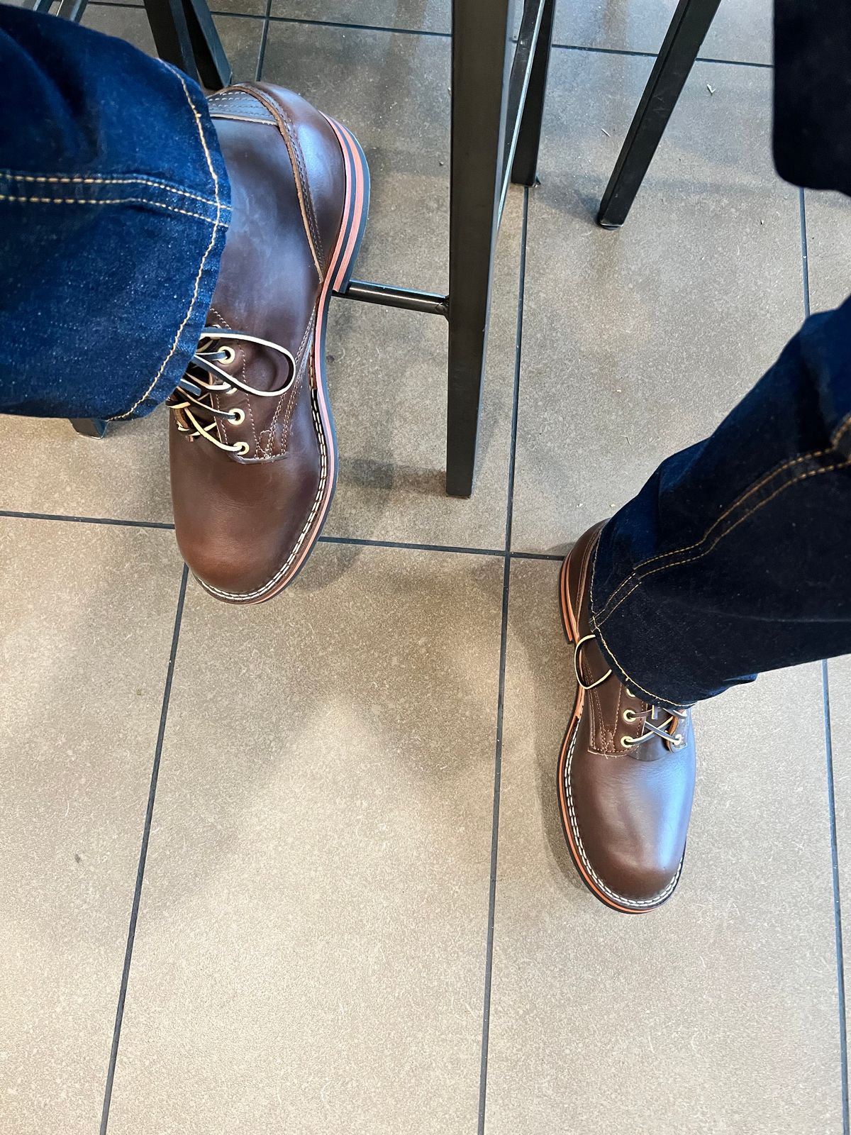 Photo by Snailchang on December 22, 2023 of the Nicks Falcon in Horween Brown Chromexcel.