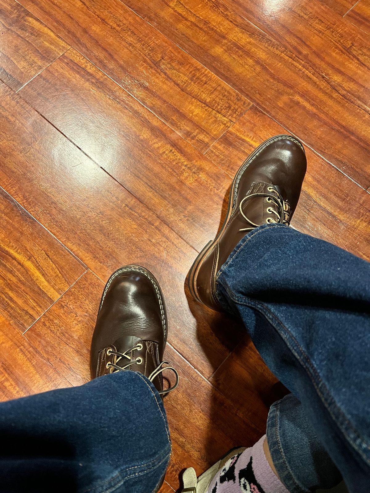 Photo by Snailchang on January 28, 2024 of the Nicks Falcon in Horween Brown Chromexcel.