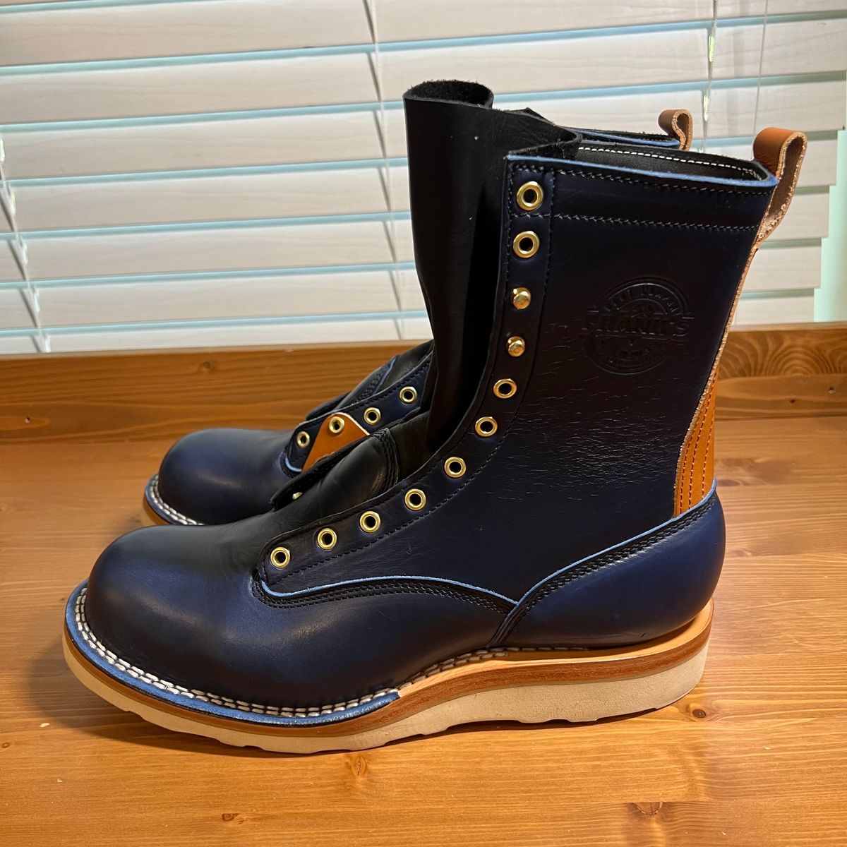 Photo by judgewedge on October 10, 2023 of the Frank's Boots Rainier in Wickett & Craig Tan English Bridle.