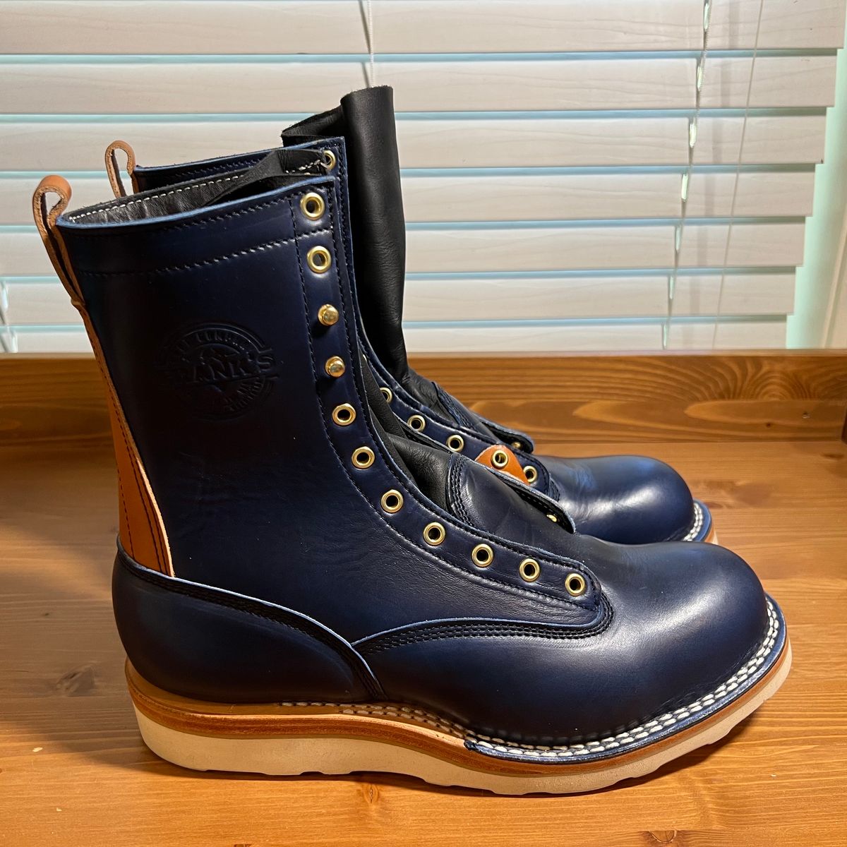 Photo by judgewedge on October 10, 2023 of the Frank's Boots Rainier in Wickett & Craig Tan English Bridle.
