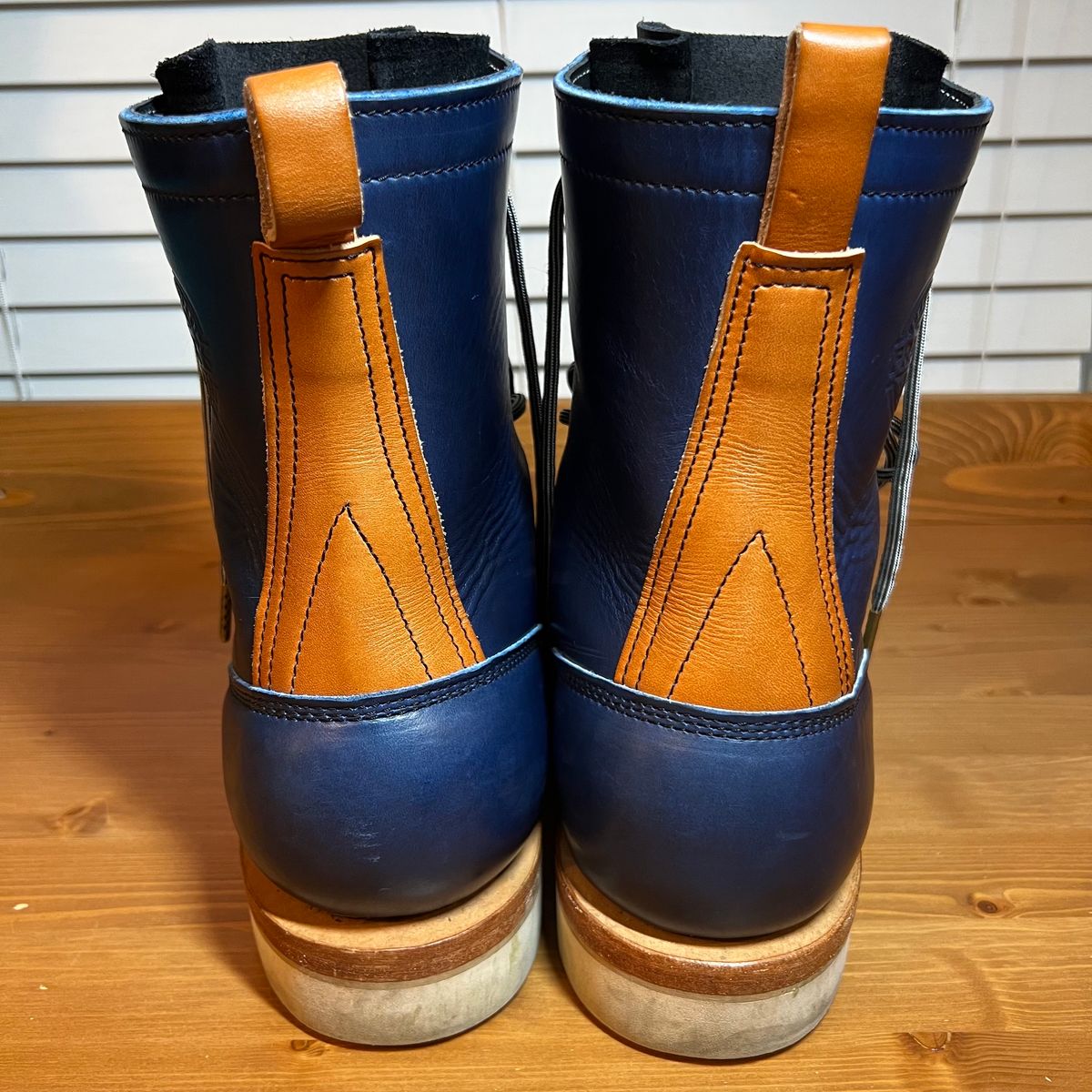 Photo by judgewedge on November 6, 2023 of the Frank's Boots Rainier in Wickett & Craig Tan English Bridle.