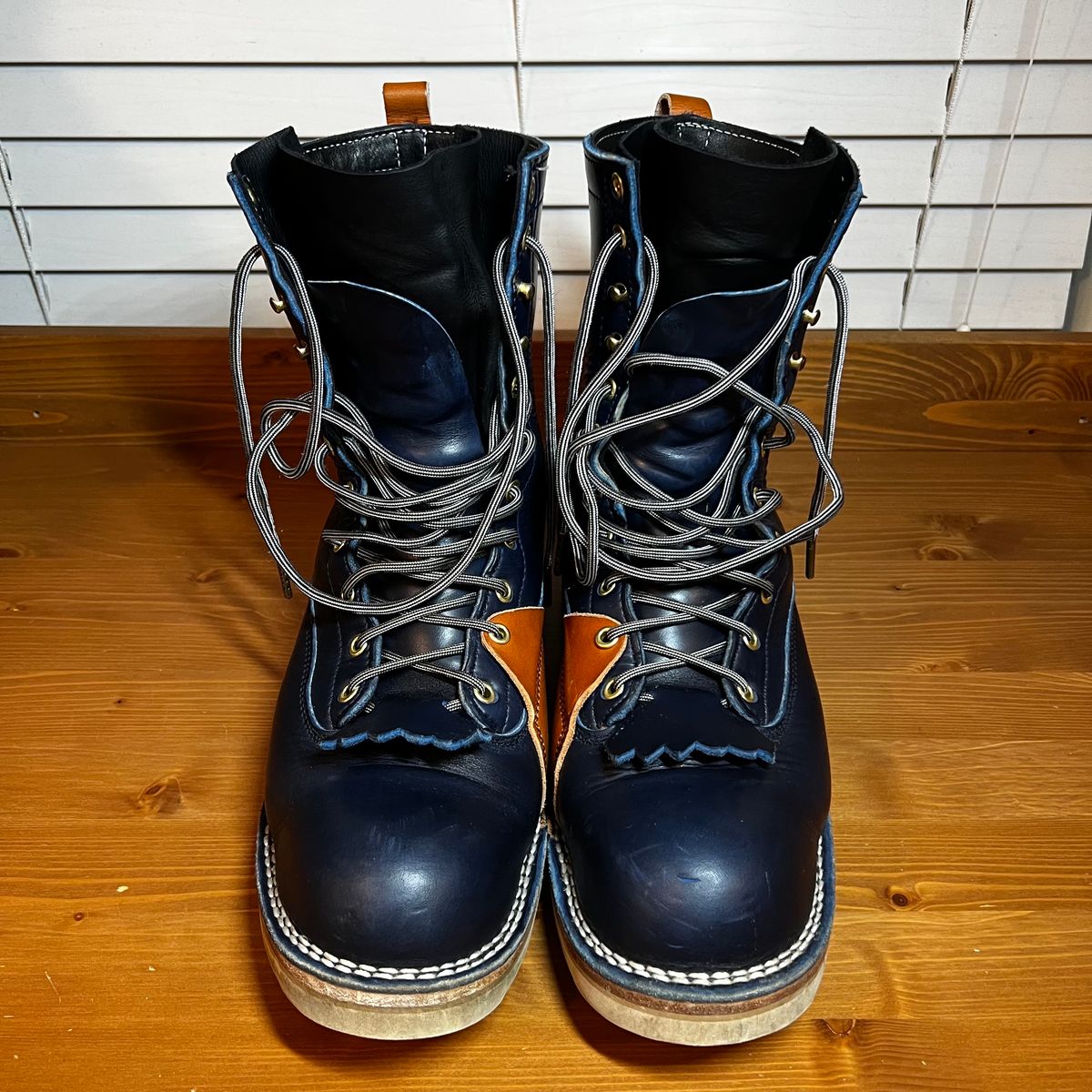 Photo by judgewedge on November 6, 2023 of the Frank's Boots Rainier in Wickett & Craig Tan English Bridle.