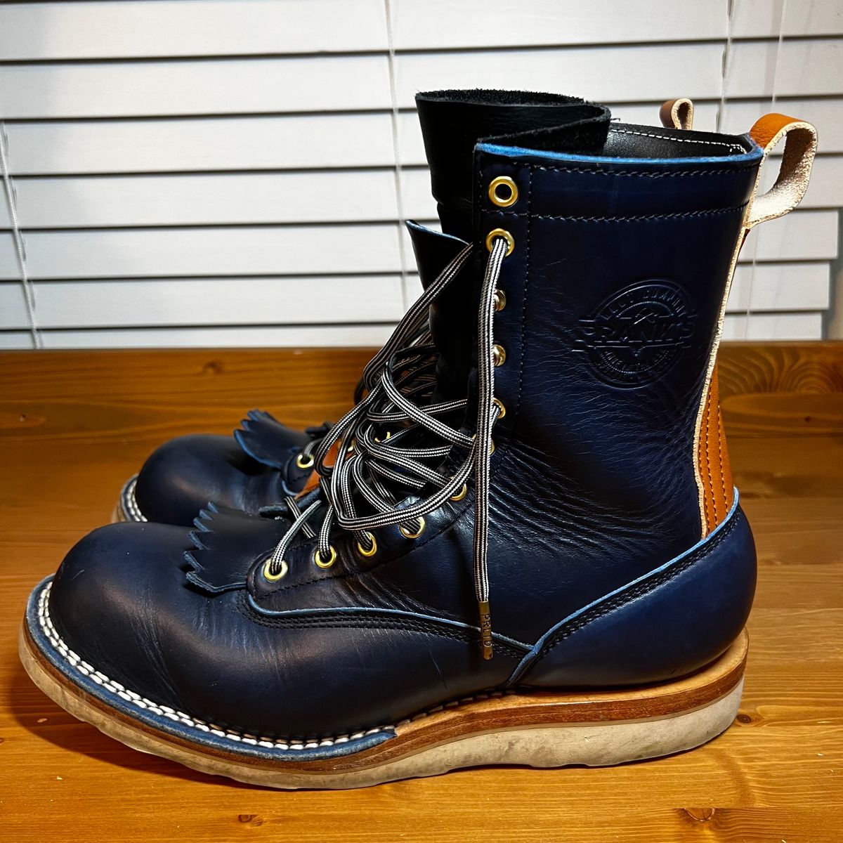 Photo by judgewedge on November 6, 2023 of the Frank's Boots Rainier in Wickett & Craig Tan English Bridle.