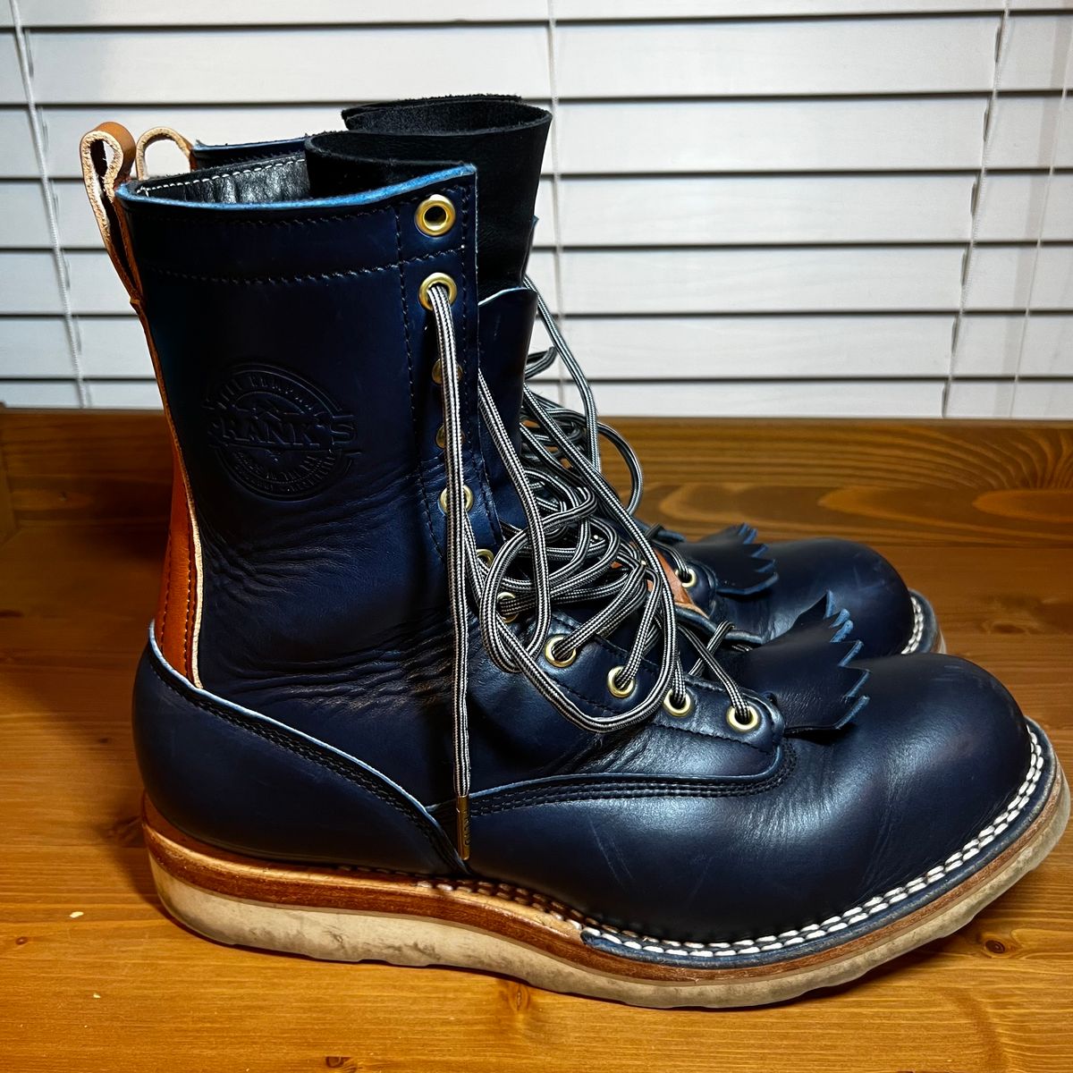 Photo by judgewedge on November 6, 2023 of the Frank's Boots Rainier in Wickett & Craig Tan English Bridle.
