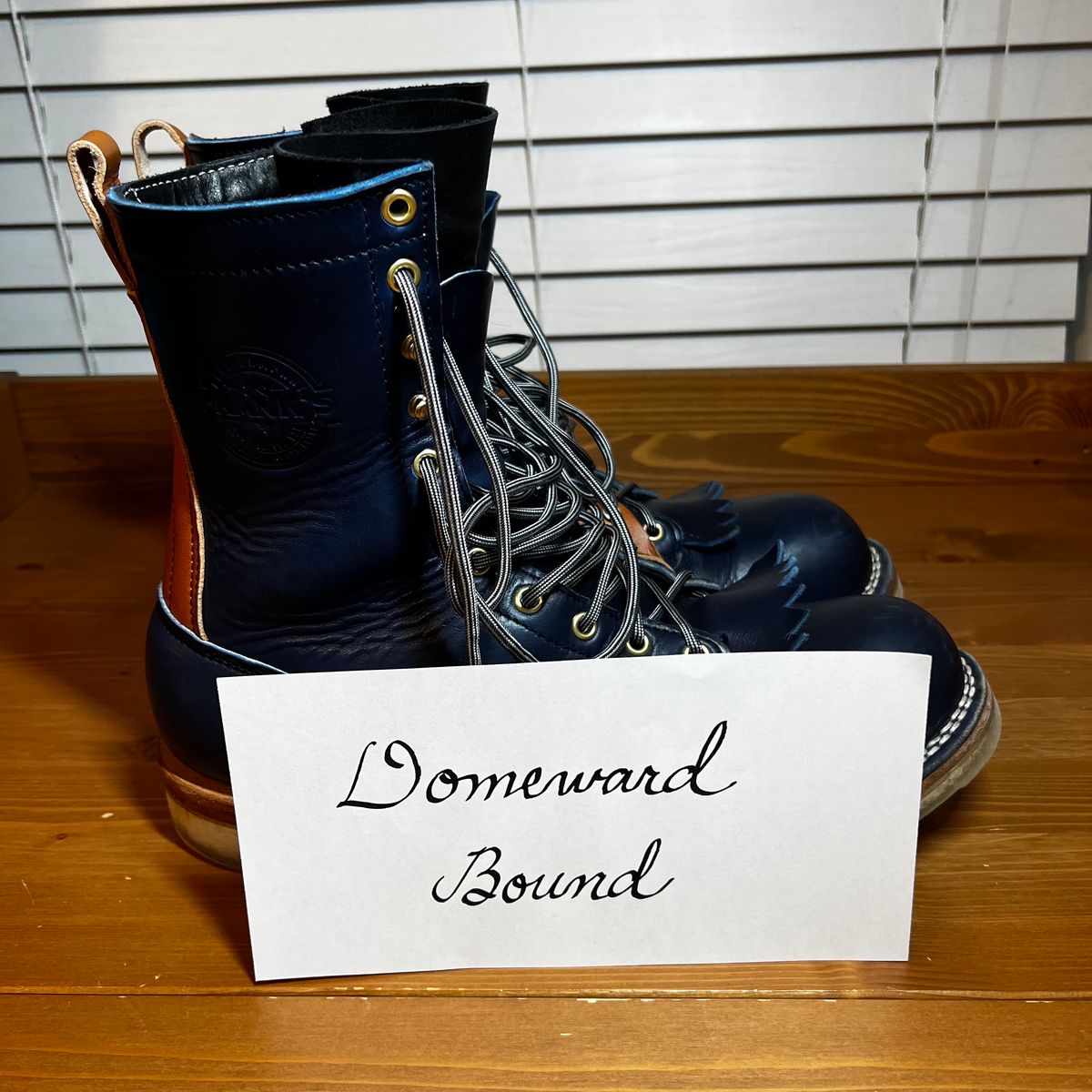 Photo by judgewedge on November 6, 2023 of the Frank's Boots Rainier in Wickett & Craig Tan English Bridle.