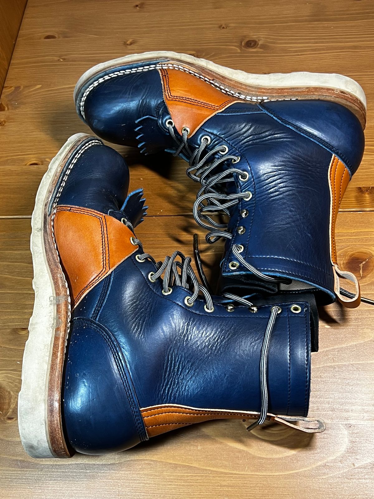 Photo by judgewedge on December 6, 2023 of the Frank's Boots Rainier in Wickett & Craig Tan English Bridle.