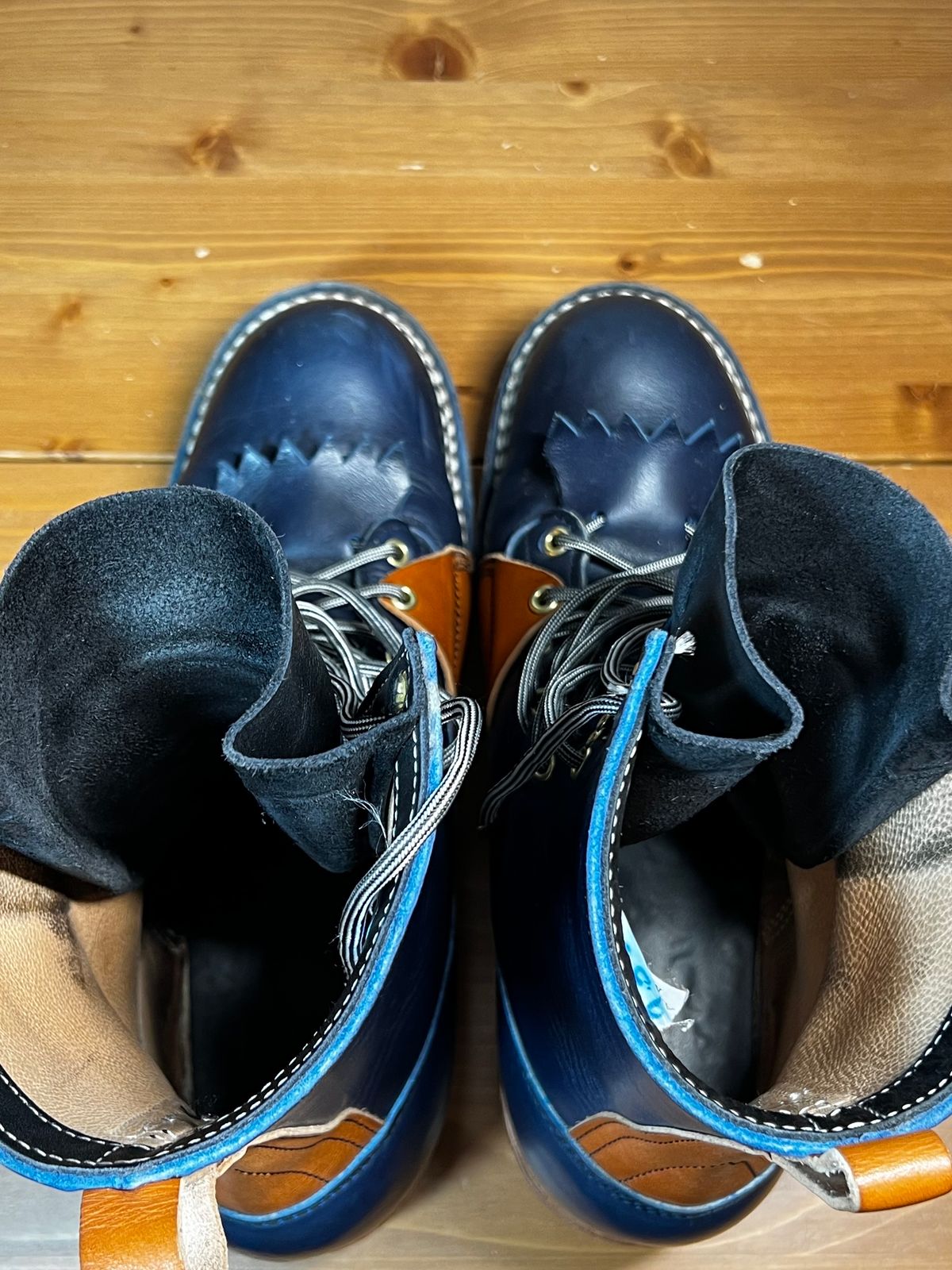 Photo by judgewedge on December 6, 2023 of the Frank's Boots Rainier in Wickett & Craig Tan English Bridle.