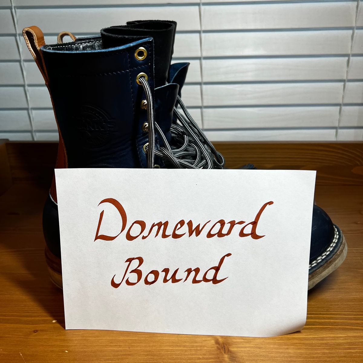 Photo by judgewedge on January 3, 2024 of the Frank's Boots Rainier in Wickett & Craig Tan English Bridle.