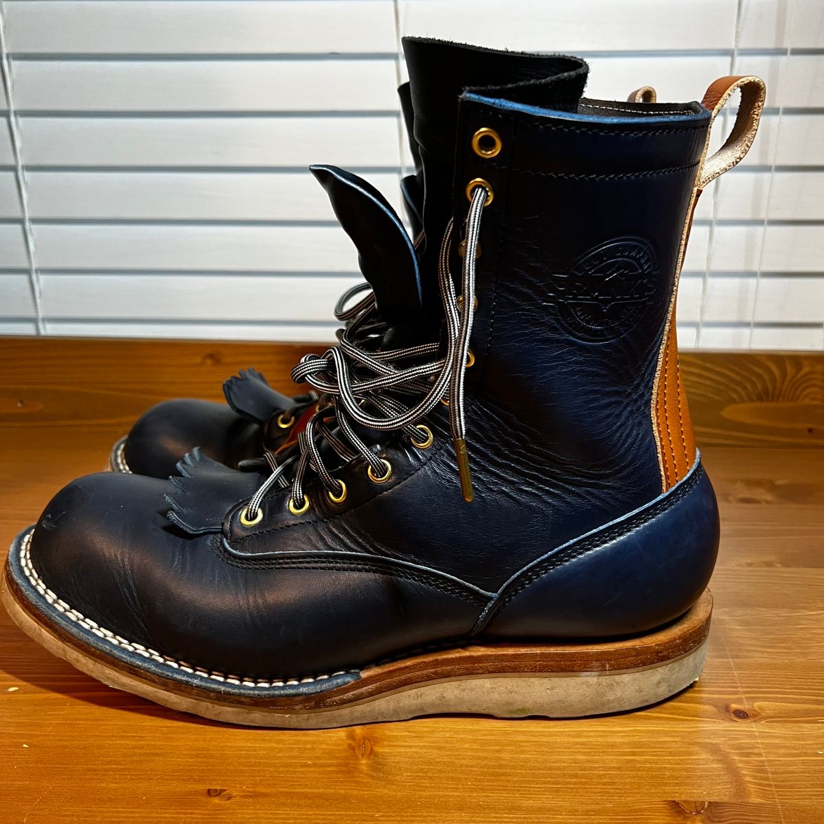 Photo by judgewedge on January 3, 2024 of the Frank's Boots Rainier in Wickett & Craig Tan English Bridle.