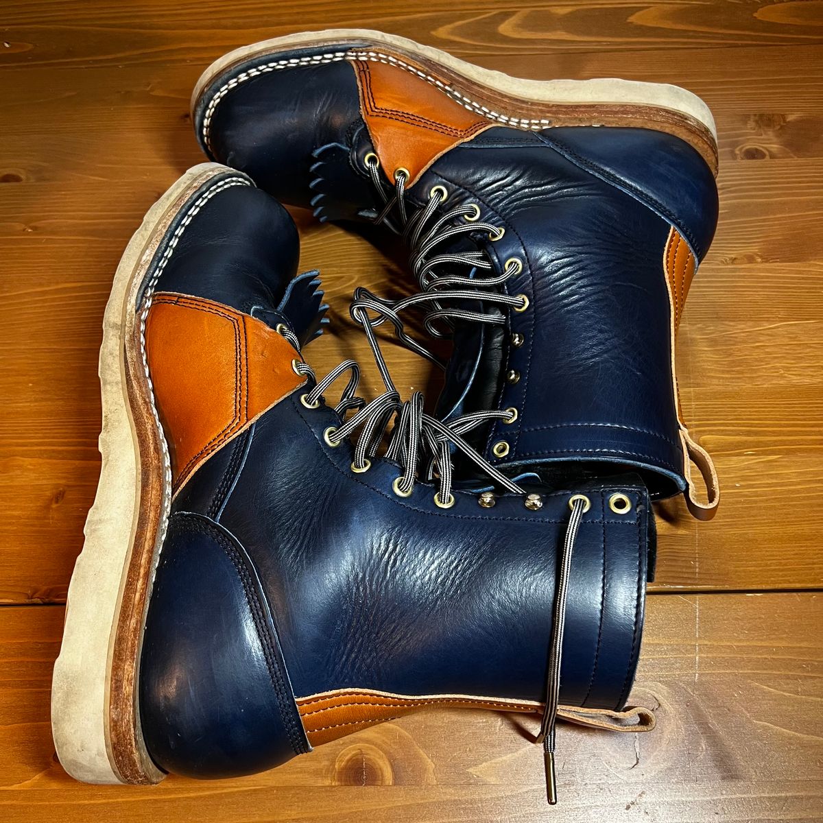 Photo by judgewedge on January 3, 2024 of the Frank's Boots Rainier in Wickett & Craig Tan English Bridle.