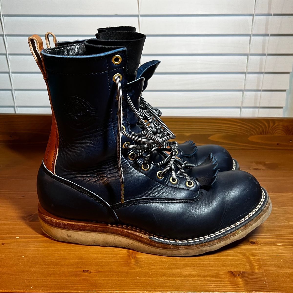 Photo by judgewedge on January 3, 2024 of the Frank's Boots Rainier in Wickett & Craig Tan English Bridle.