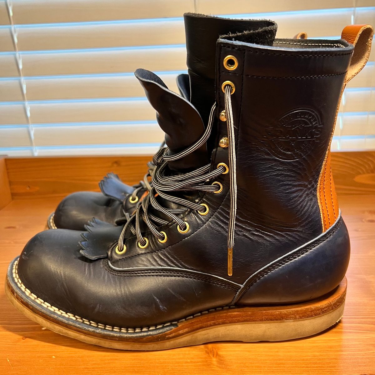 Photo by judgewedge on February 5, 2024 of the Frank's Boots Rainier in Wickett & Craig Tan English Bridle.