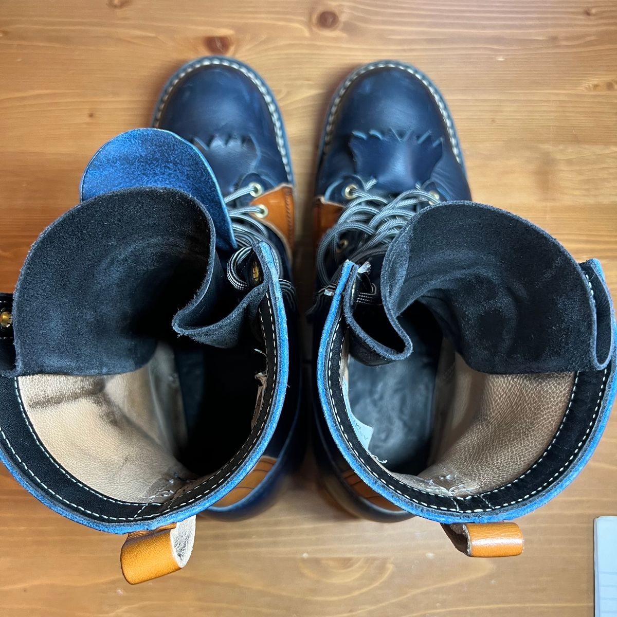 Photo by judgewedge on March 4, 2024 of the Frank's Boots Rainier in Wickett & Craig Tan English Bridle.