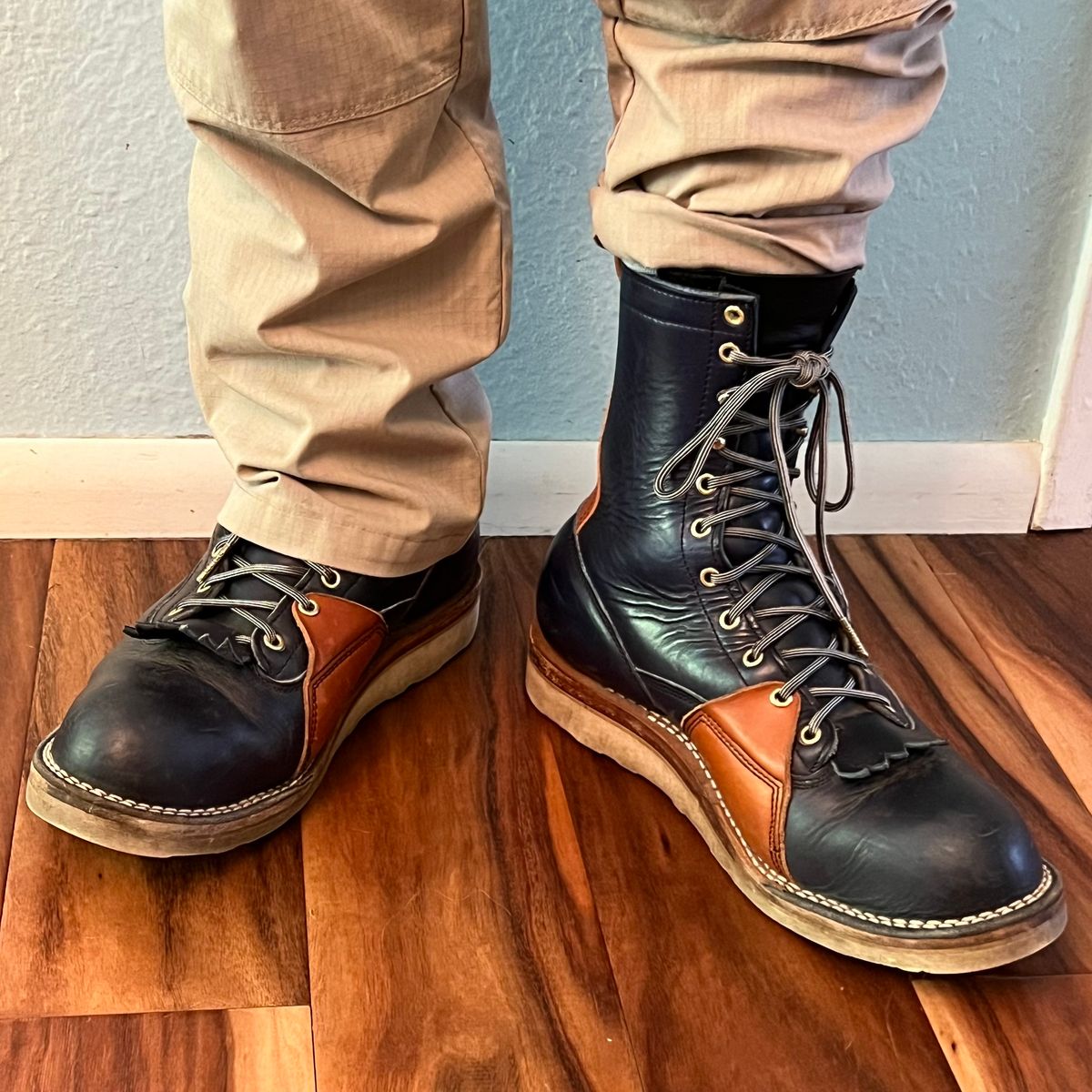 Photo by judgewedge on April 3, 2024 of the Frank's Boots Rainier in Wickett & Craig Tan English Bridle.
