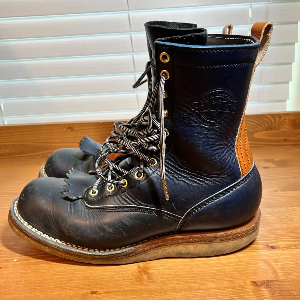 Photo by judgewedge on April 3, 2024 of the Frank's Boots Rainier in Wickett & Craig Tan English Bridle.