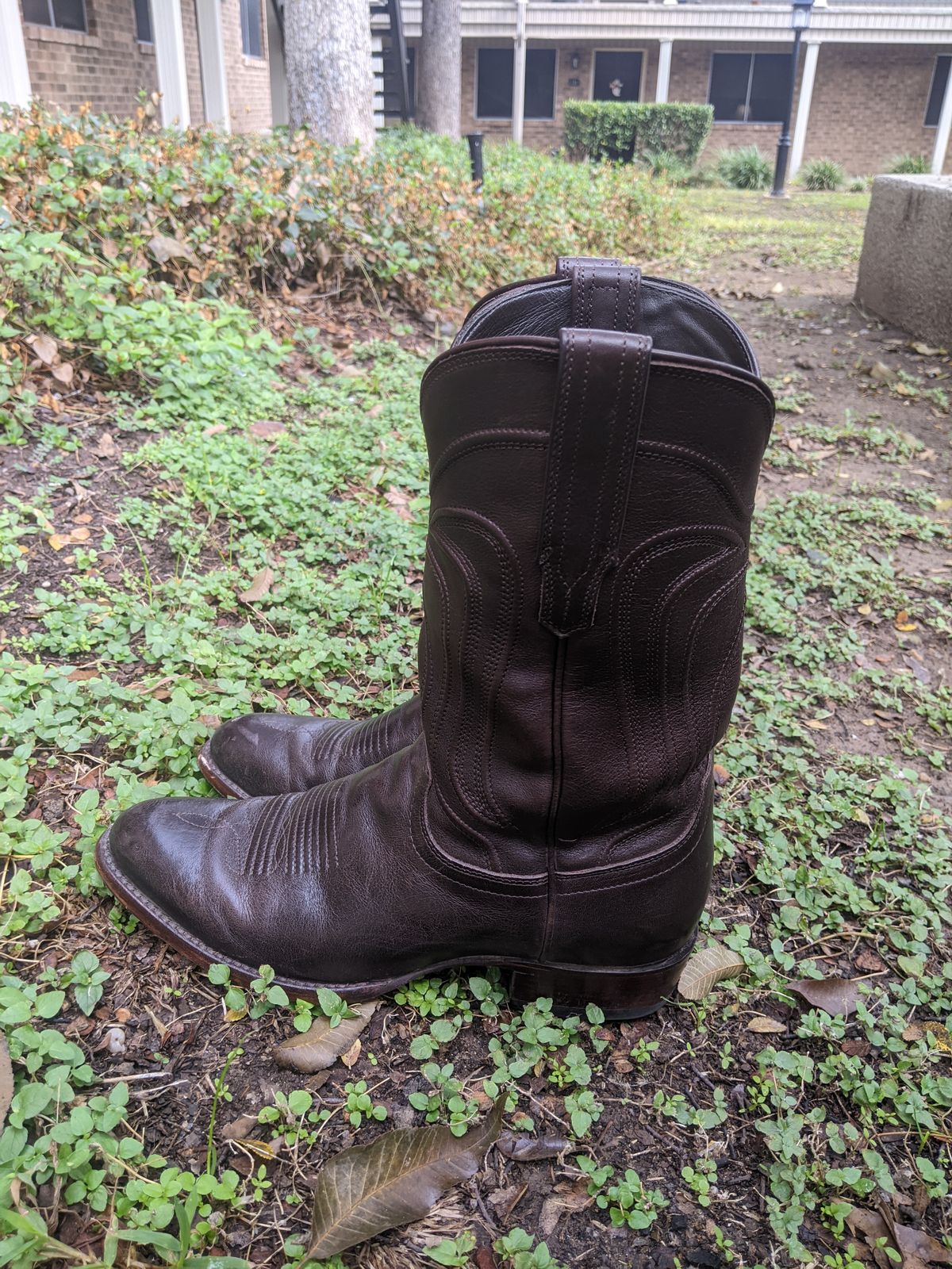 Photo by yellowflannel on November 1, 2022 of the Tecovas The Cartwright in Stout Bovine.