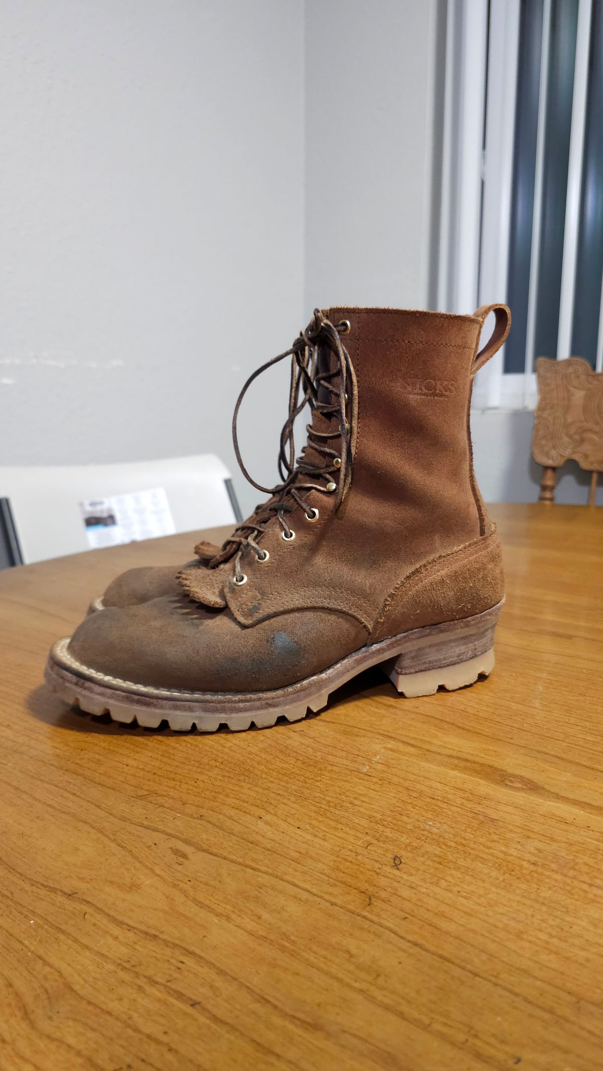 Photo by fozzie_the_bear on November 5, 2025 of the Nicks BuilderPro in Seidel 1964 Tan Roughout.
