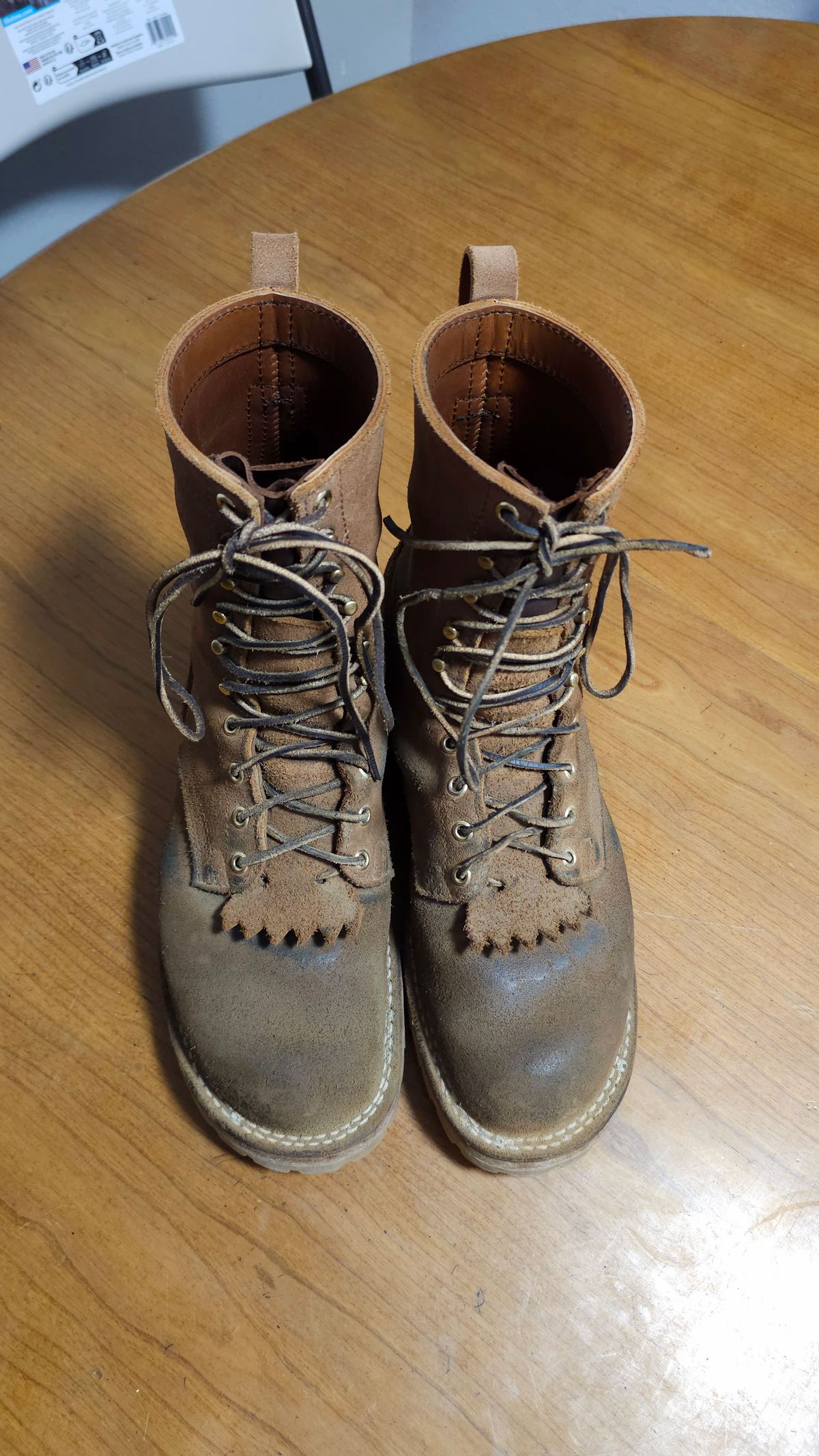 Photo by fozzie_the_bear on November 5, 2025 of the Nicks BuilderPro in Seidel 1964 Tan Roughout.