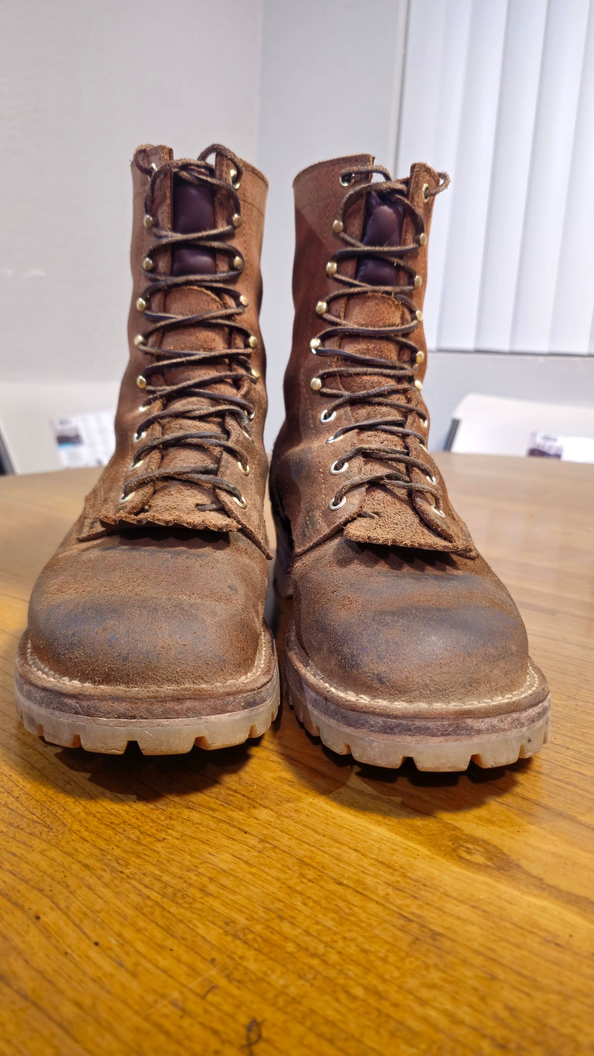 Photo by fozzie_the_bear on December 4, 2025 of the Nicks BuilderPro in Seidel 1964 Tan Roughout.