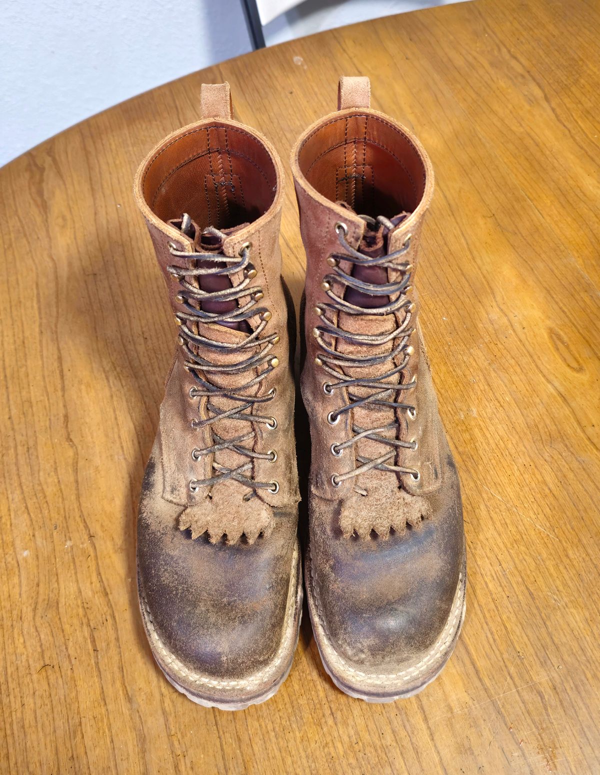 Photo by fozzie_the_bear on January 5, 2026 of the Nicks BuilderPro in Seidel 1964 Tan Roughout.