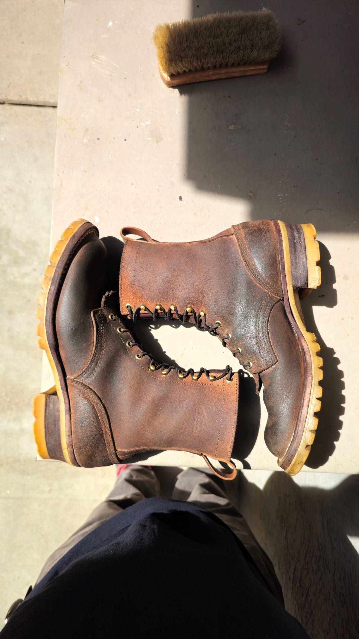 Photo by fozzie_the_bear on April 5, 2026 of the Nicks BuilderPro in Seidel 1964 Tan Roughout.