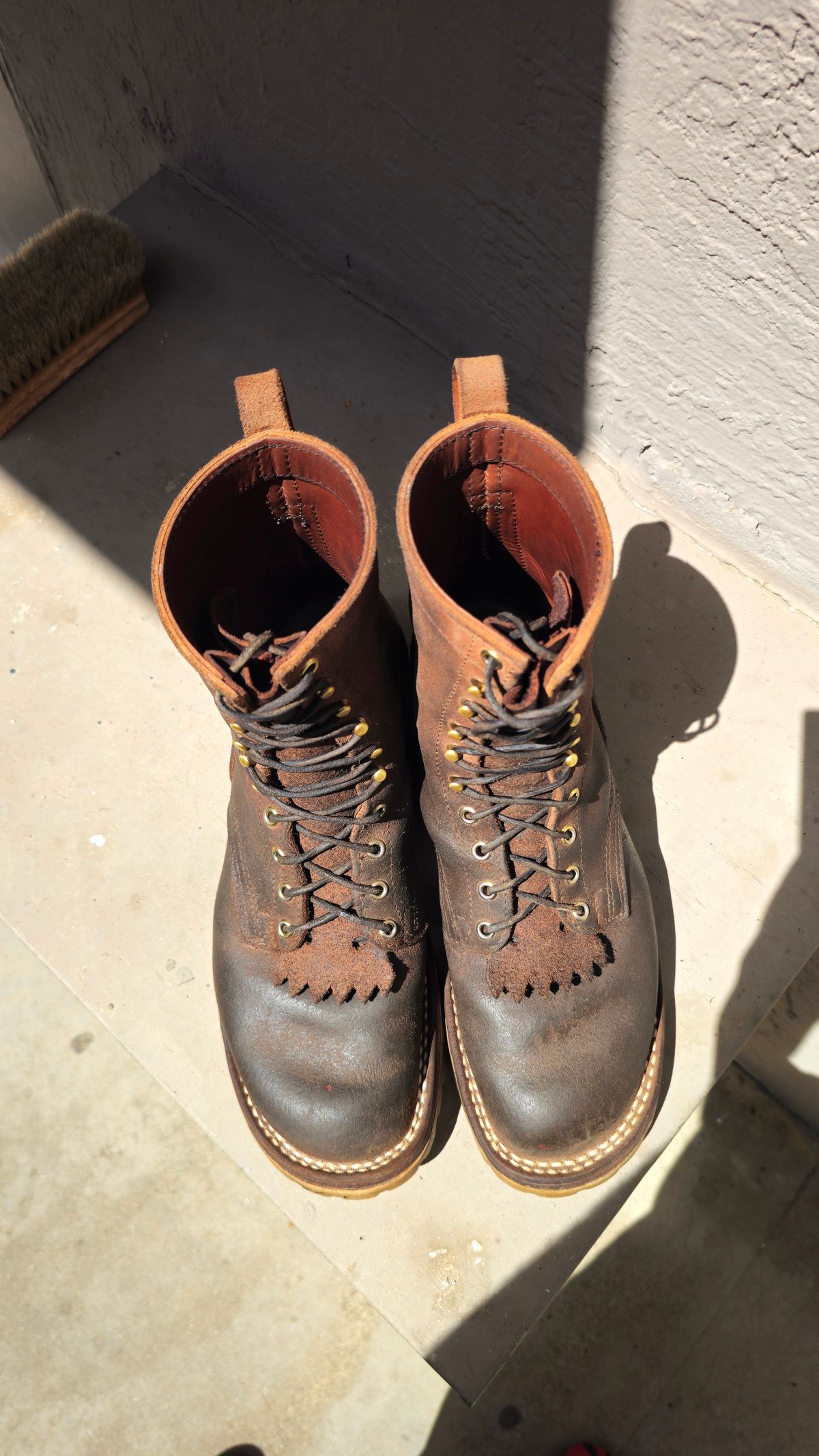 Photo by fozzie_the_bear on April 5, 2026 of the Nicks BuilderPro in Seidel 1964 Tan Roughout.